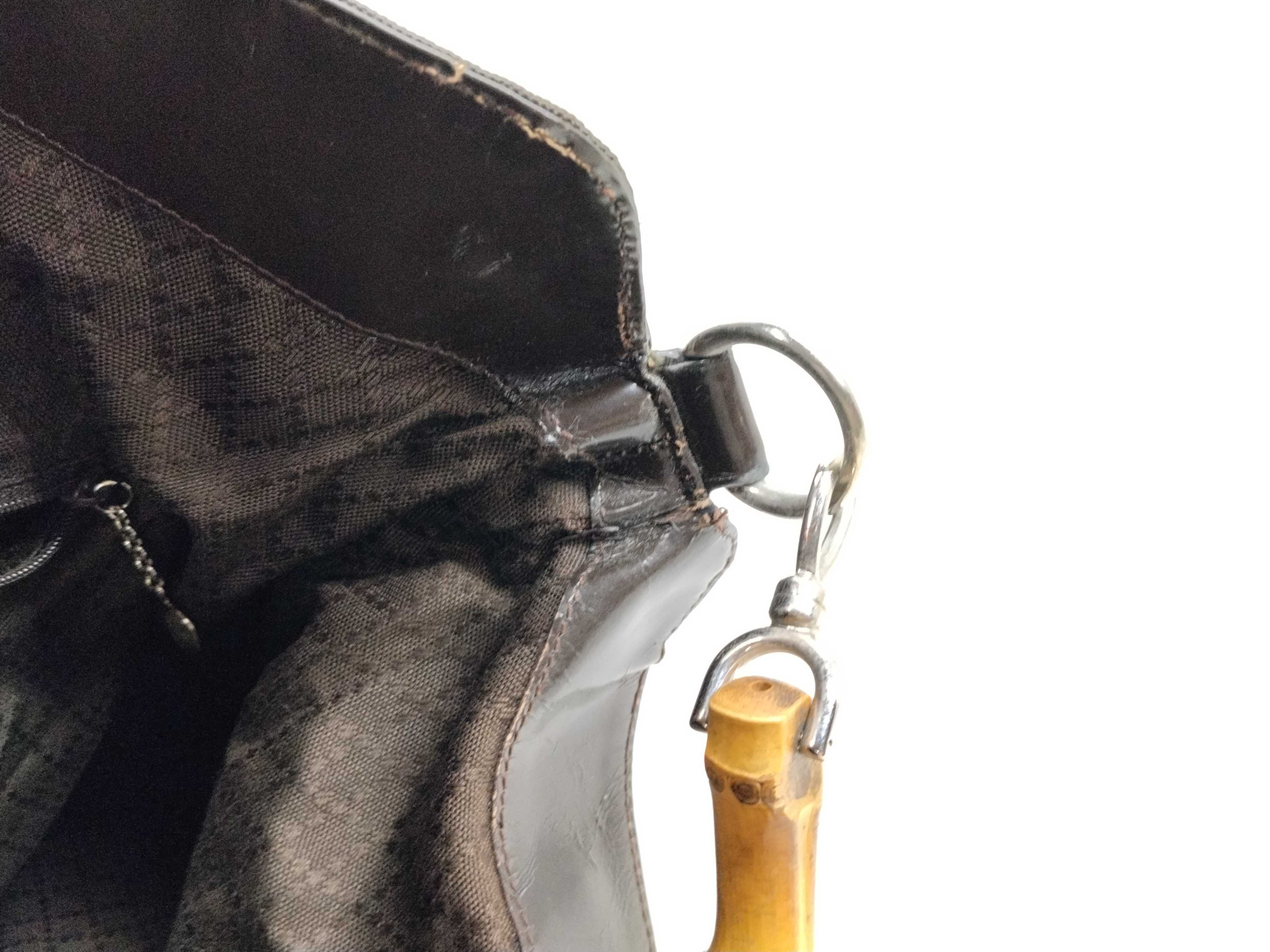 Bamboo Nylon/Leather 2-Way Bag 001.3444.1577 Shoulder Bag — view 11