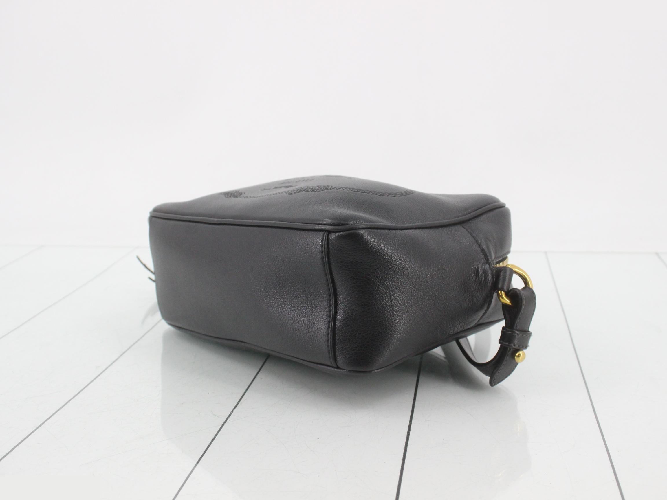 Leather Camera Bag with Embossed Logo - Shoulder Bag — view 6