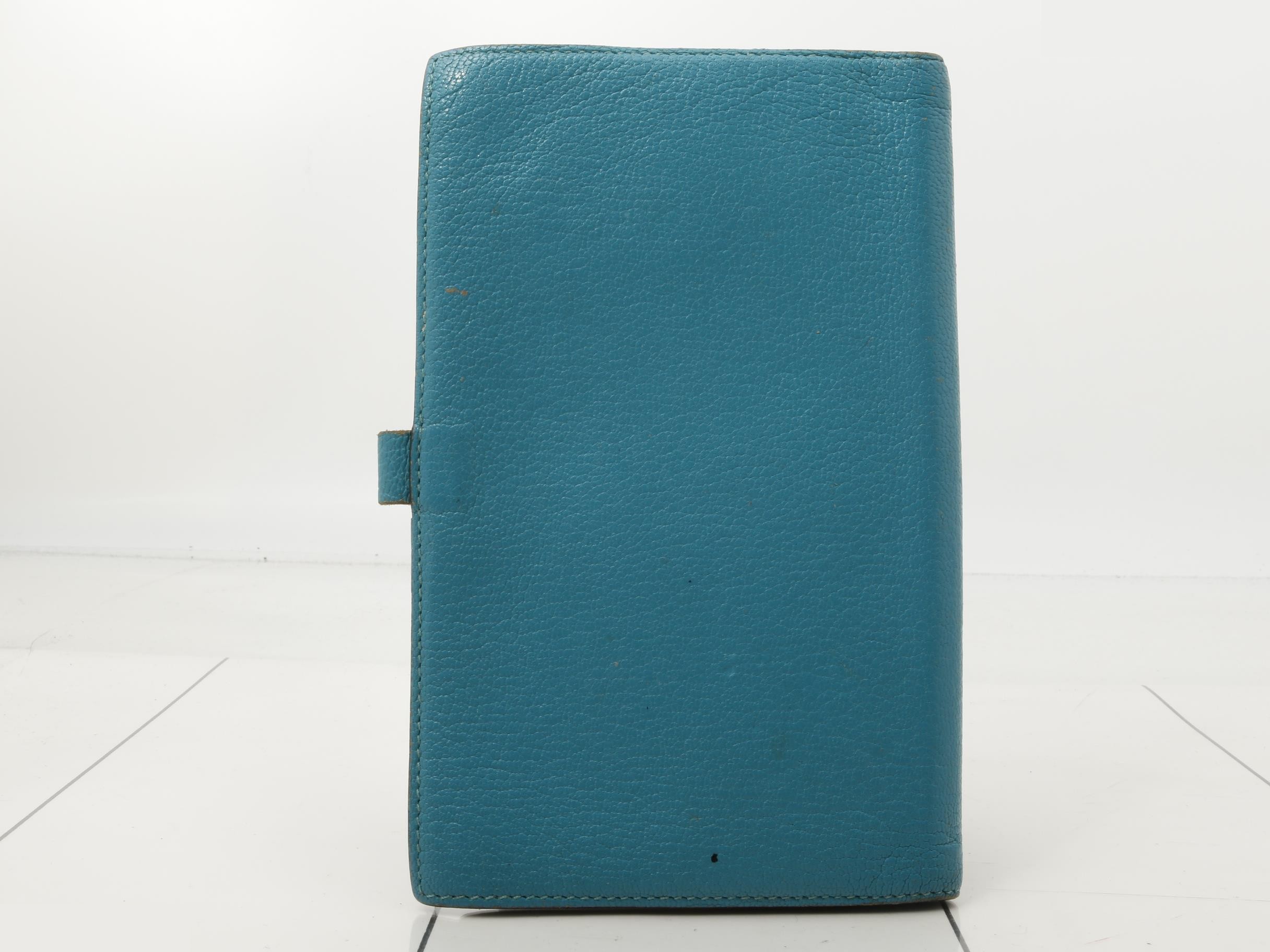 Leather notebook cover with Q stamp — view 2