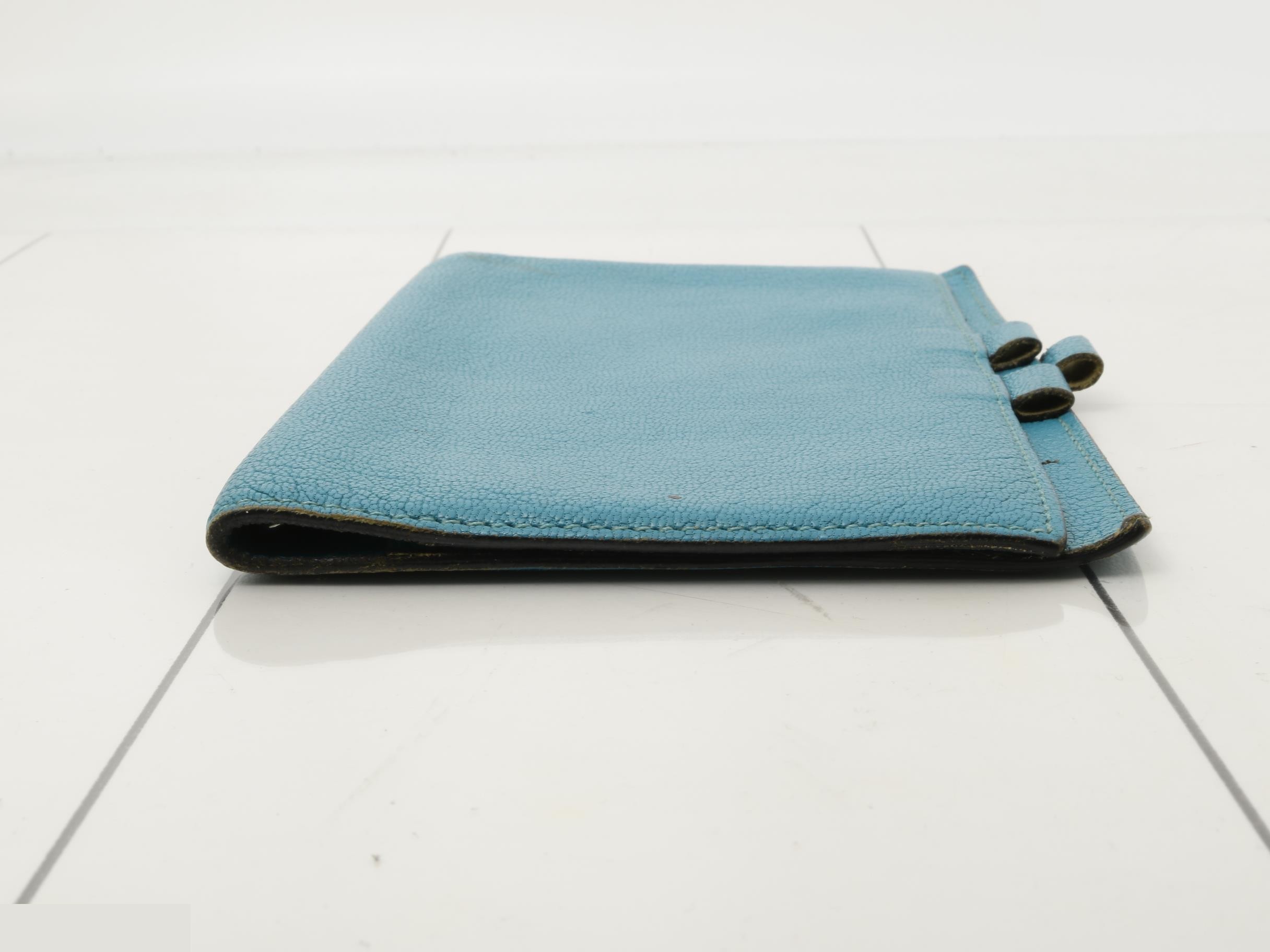 Leather notebook cover with Q stamp — view 3