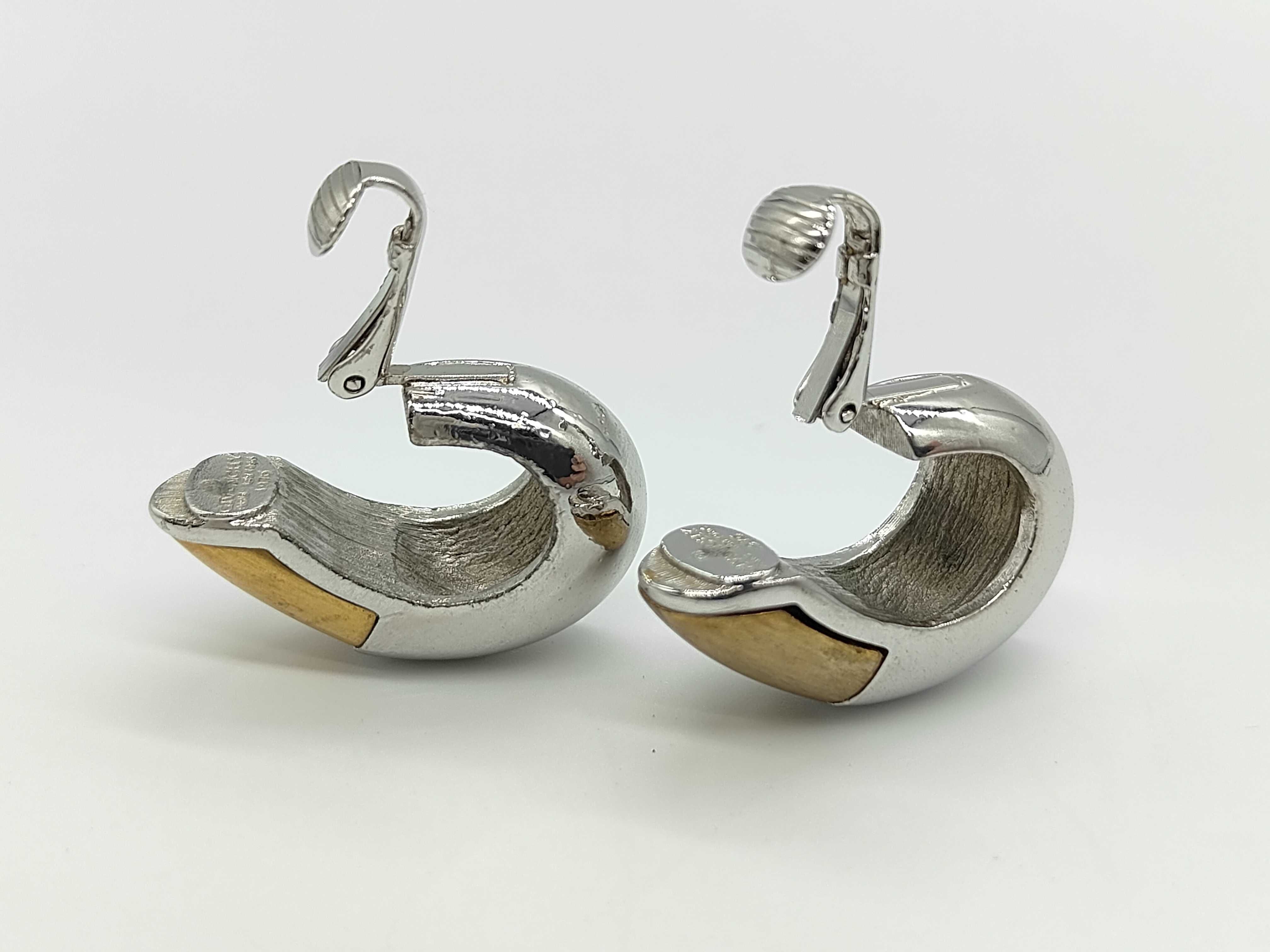Vintage Gold Silver Earrings — view 4
