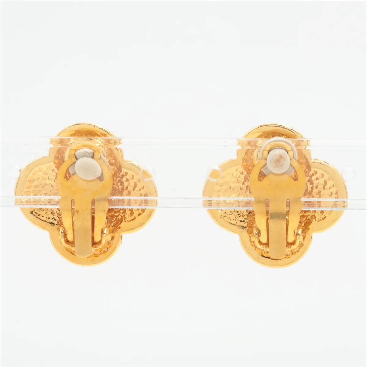 Coco Mark 95A Earrings (Pair) GP Gold. Shows signs of wear including — view 2