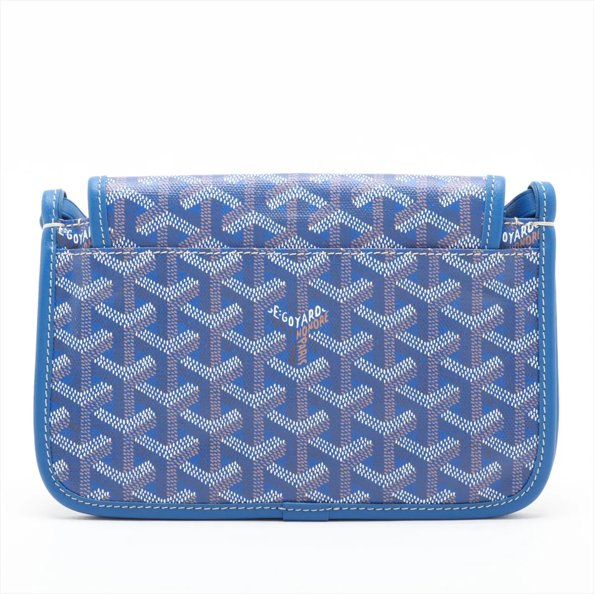 Plume Pouch Wallet PVC x Leather Shoulder Bag Blue — view 2