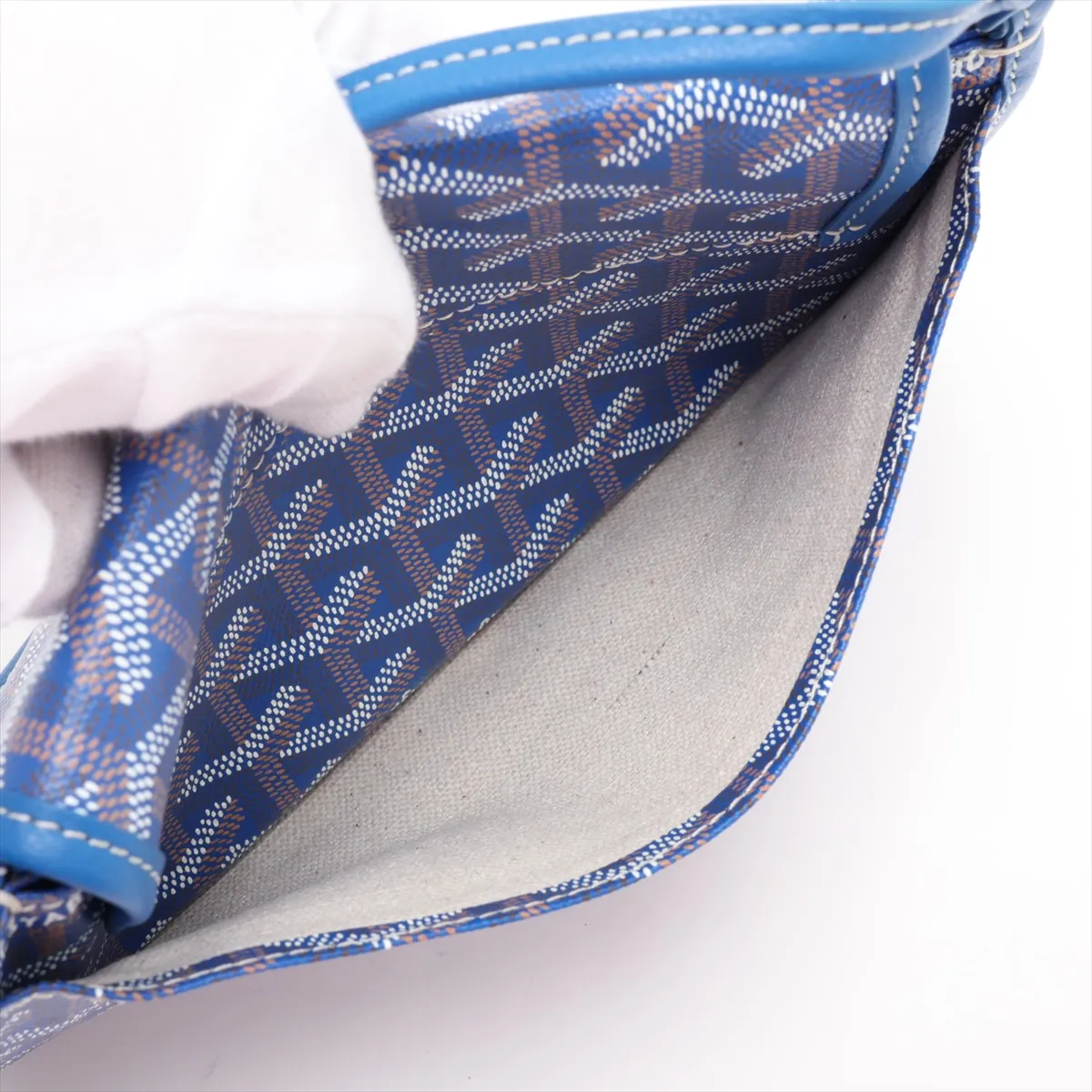Plume Pouch Wallet PVC x Leather Shoulder Bag Blue — view 11