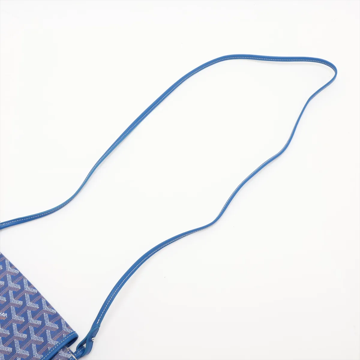 Plume Pouch Wallet PVC x Leather Shoulder Bag Blue — view 5