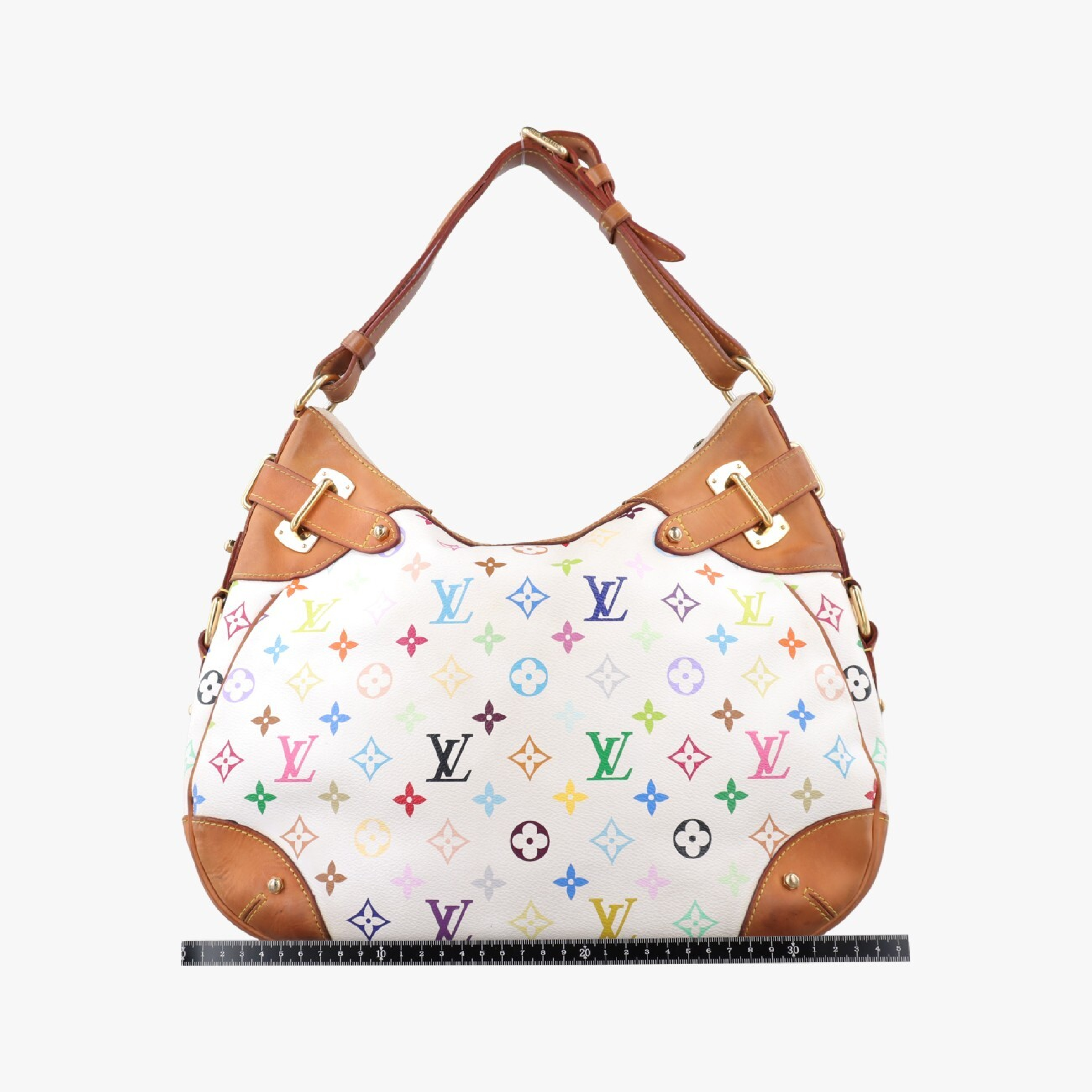 Greta Blanc Monogram Multicolor M40195 CA5028 Shoulder Bag — view 2