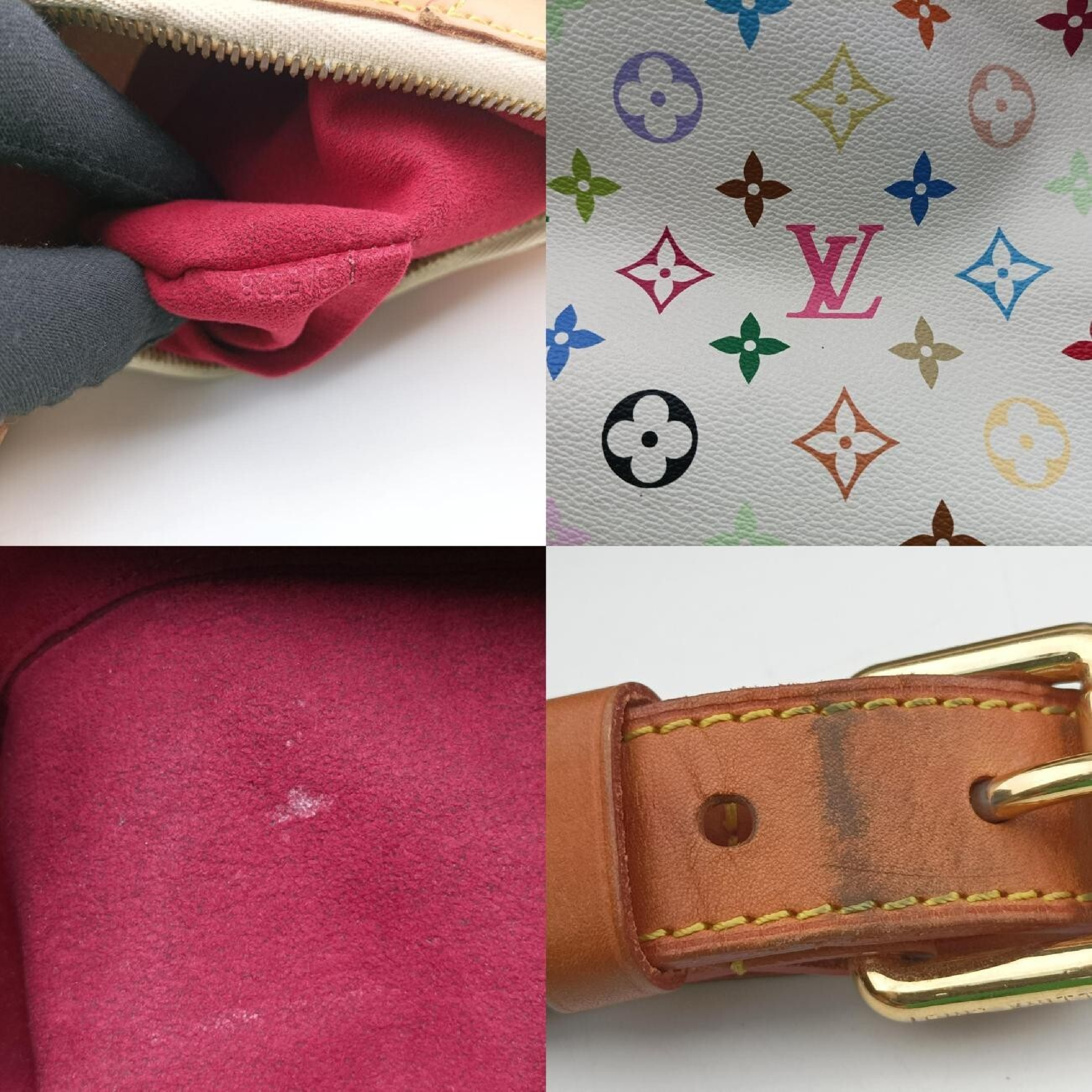 Greta Blanc Monogram Multicolor M40195 CA5028 Shoulder Bag — view 8