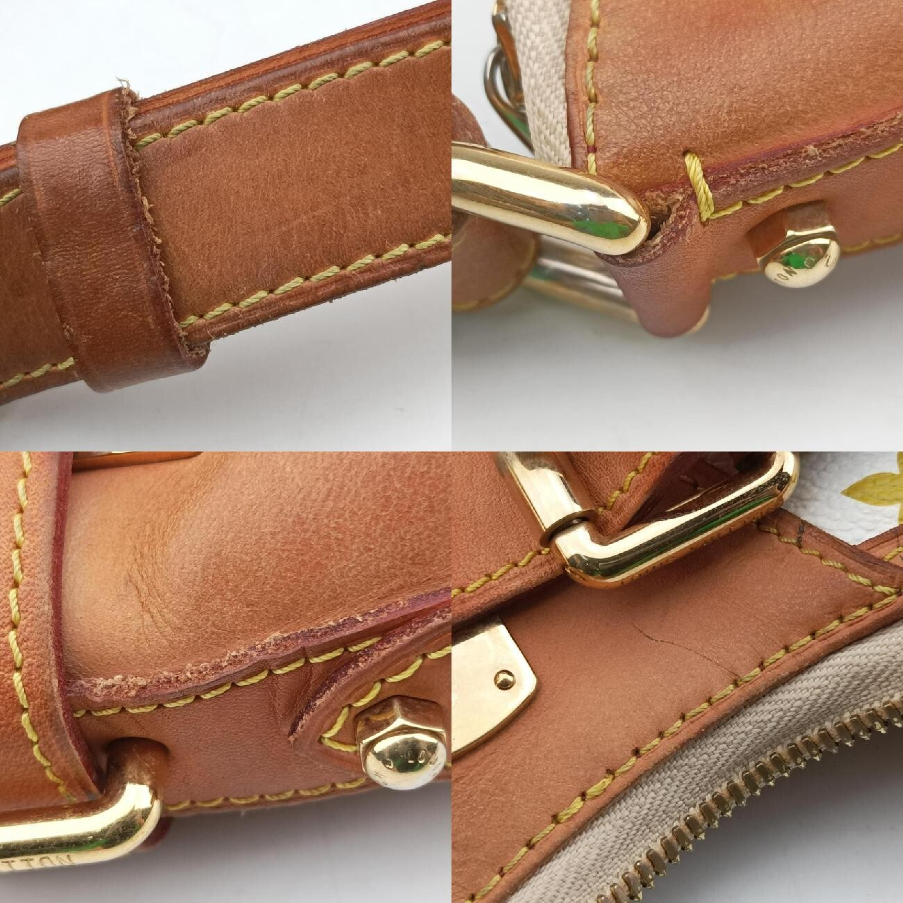 Greta Blanc Monogram Multicolor M40195 CA5028 Shoulder Bag — view 9