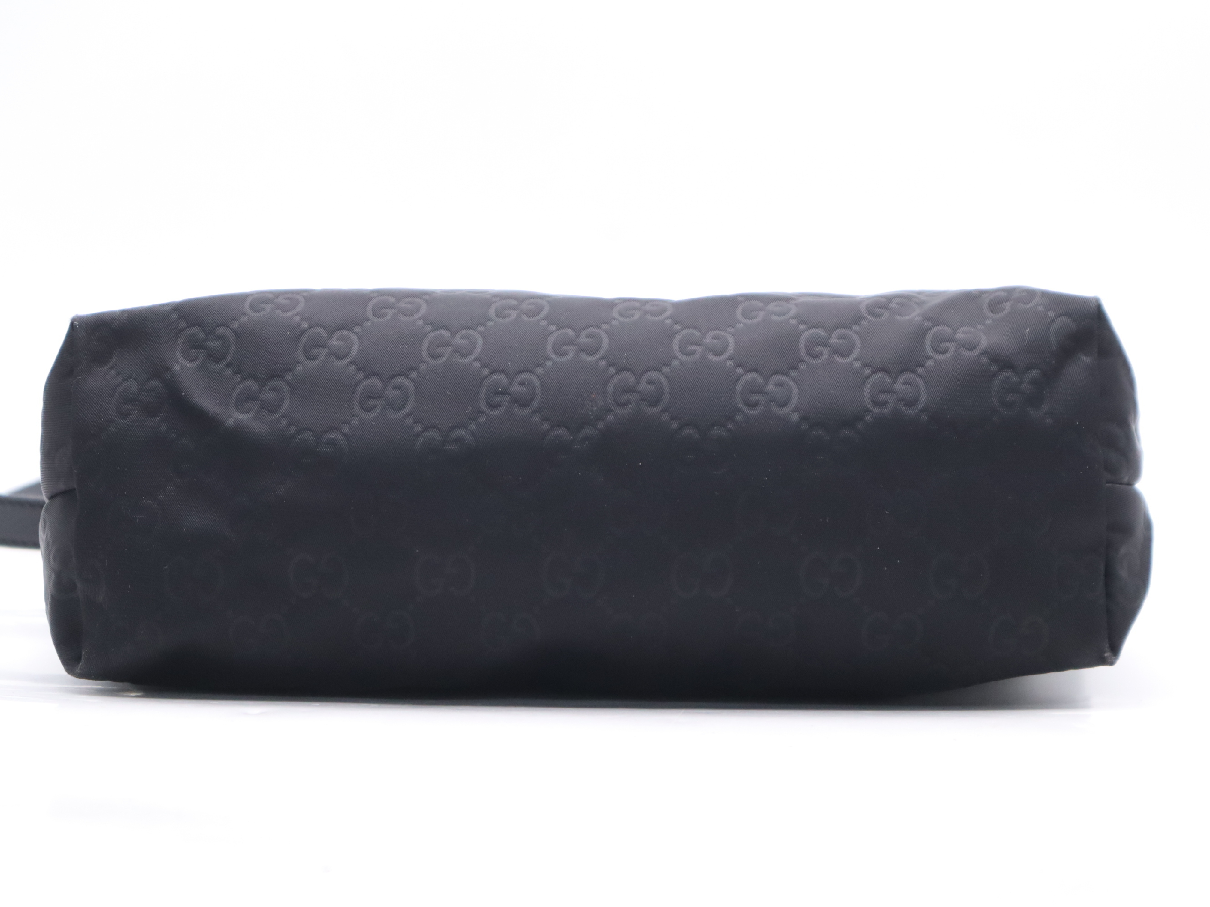 314529 Nylon GG Nylon Black Silver Hardware Shoulder Bag — view 4