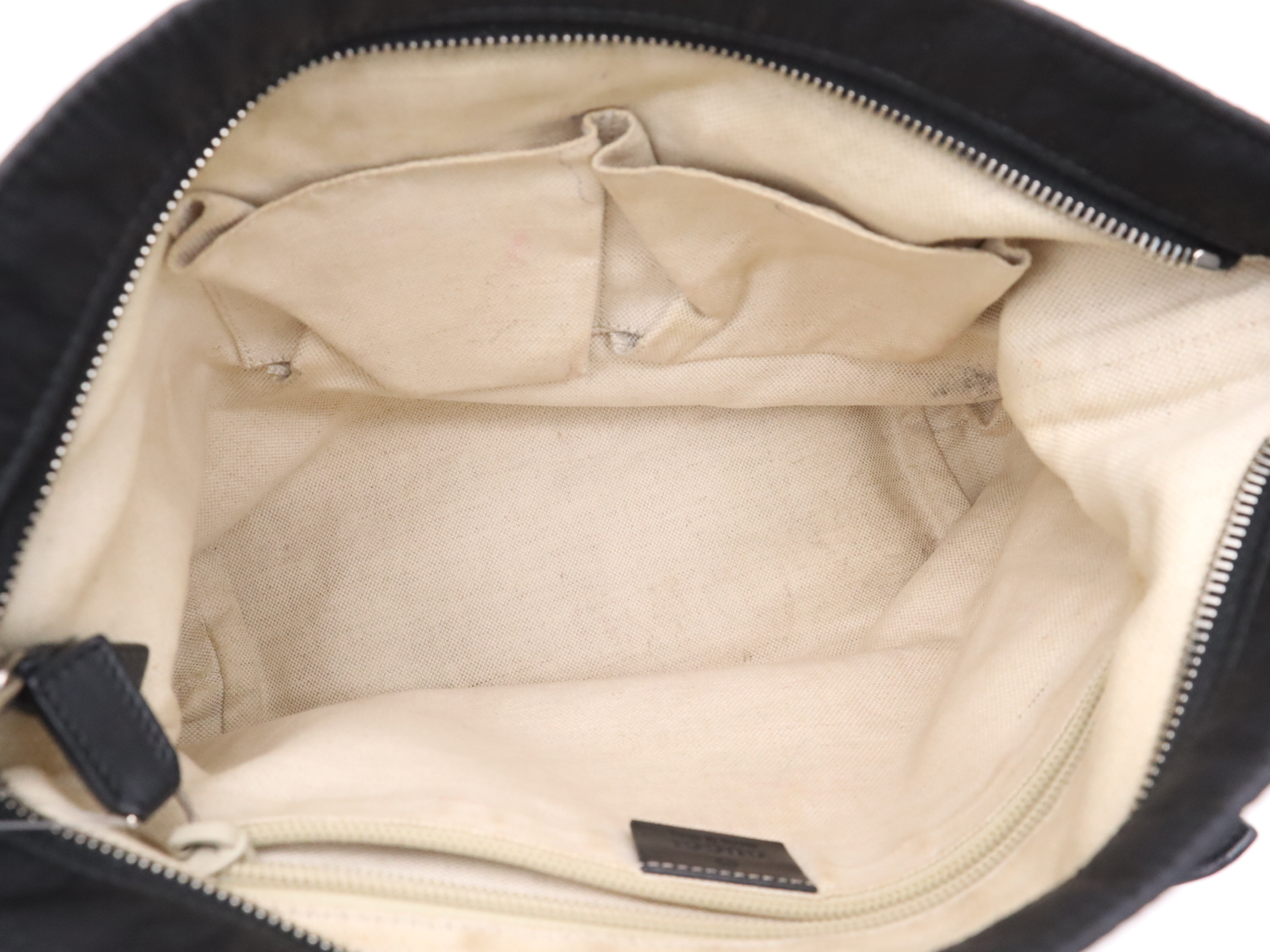 314529 Nylon GG Nylon Black Silver Hardware Shoulder Bag — view 10