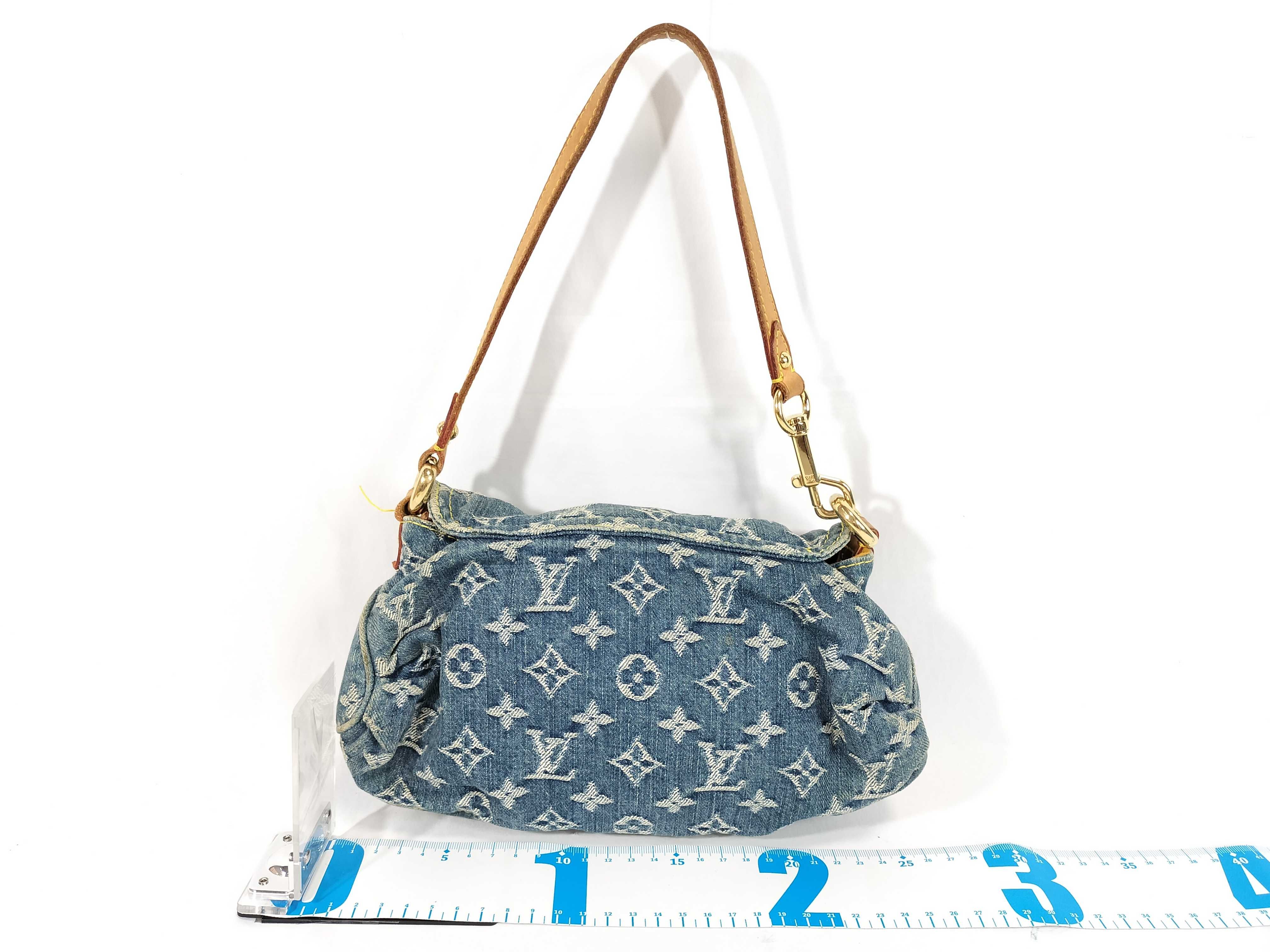 Monogram Denim Shoulder Bag Mini Pleaty M95050 Handbag — view 2