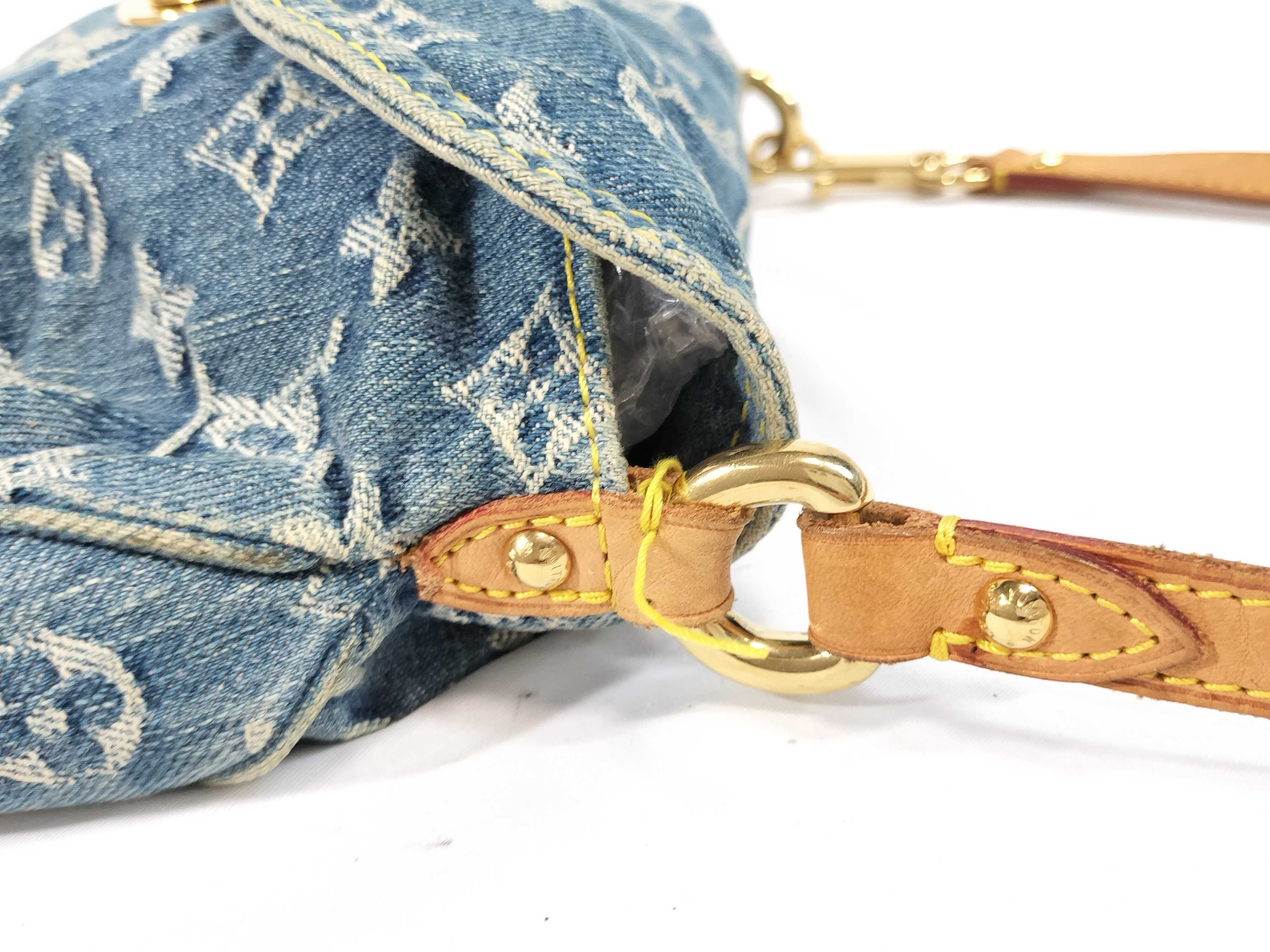 Monogram Denim Shoulder Bag Mini Pleaty M95050 Handbag — view 5