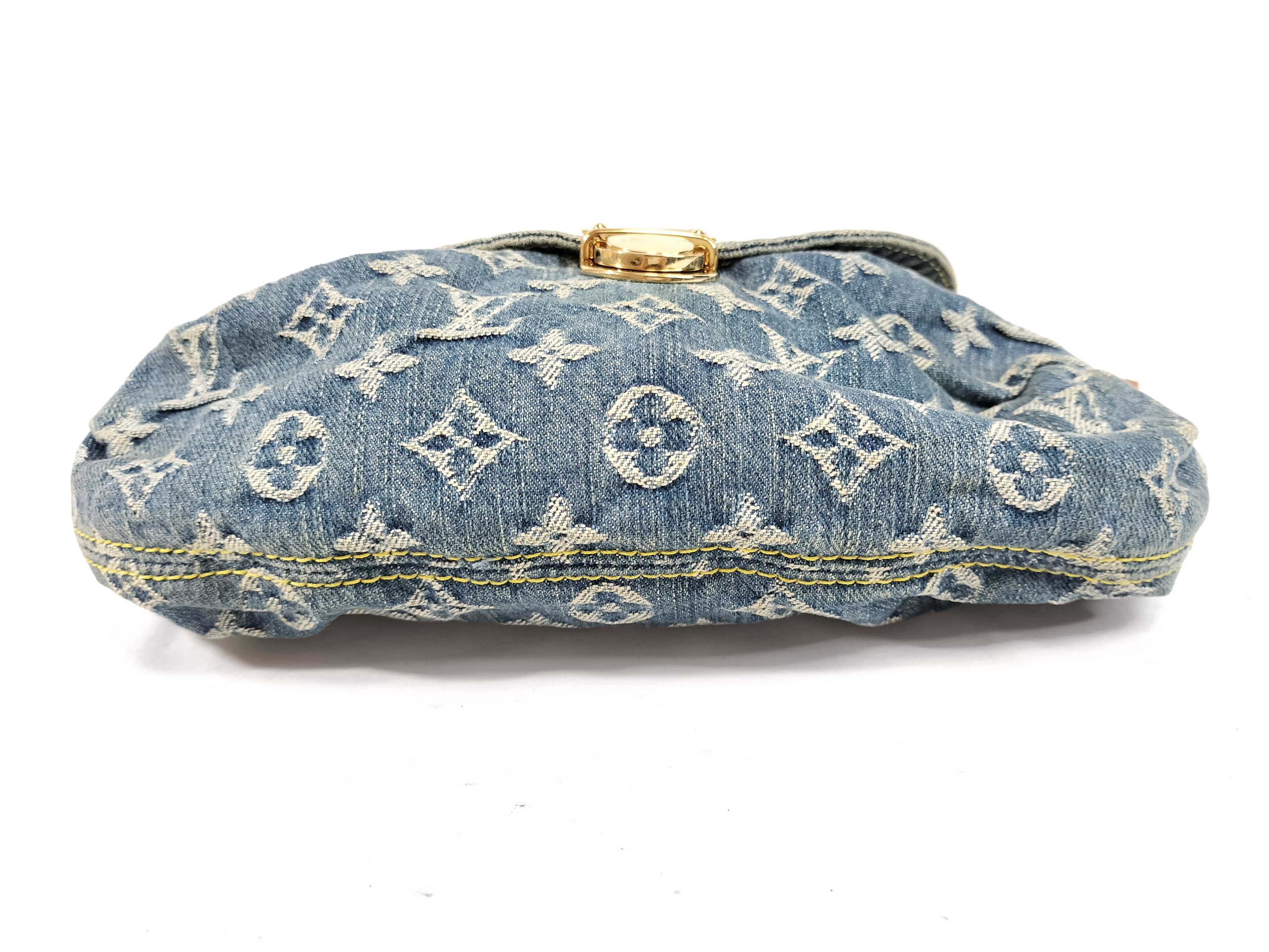Monogram Denim Shoulder Bag Mini Pleaty M95050 Handbag — view 7
