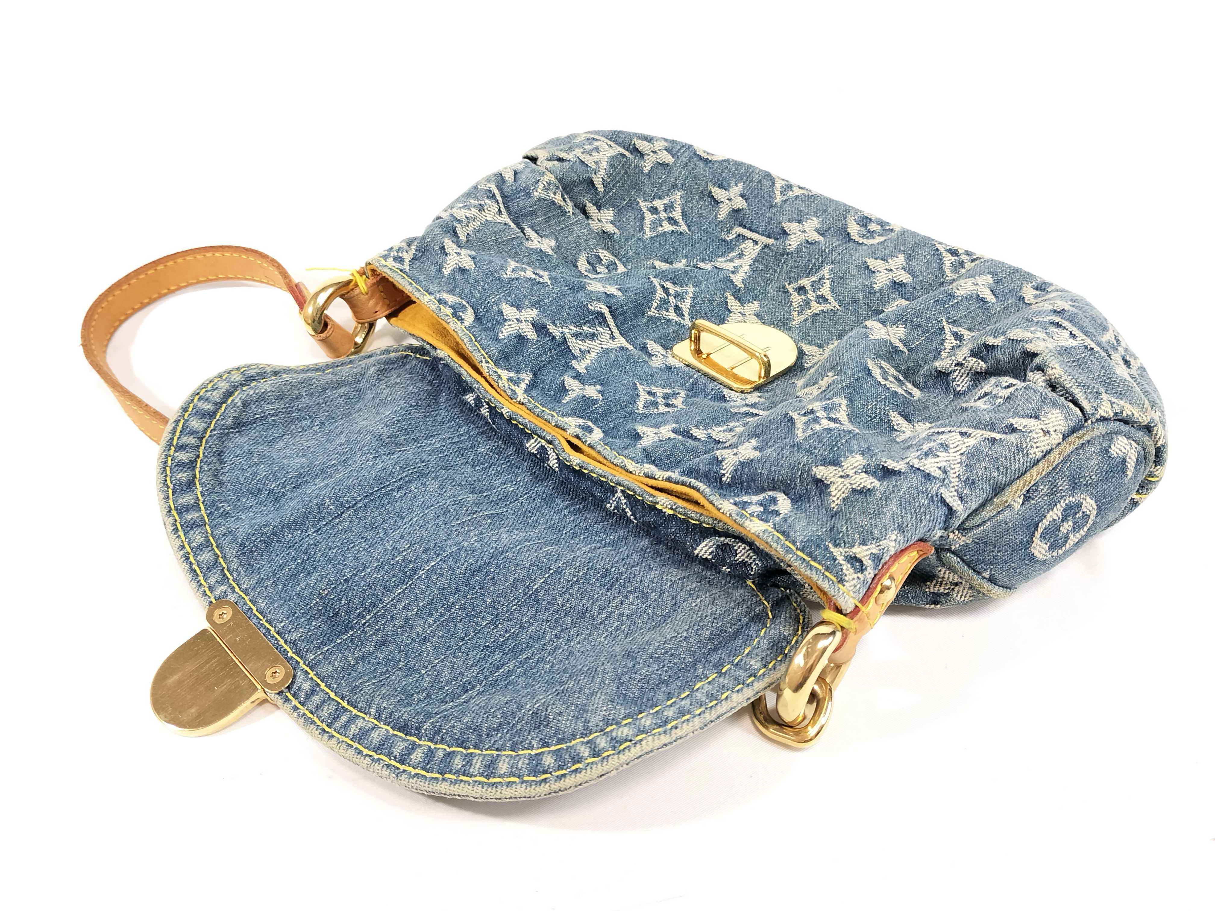 Monogram Denim Shoulder Bag Mini Pleaty M95050 Handbag — view 8