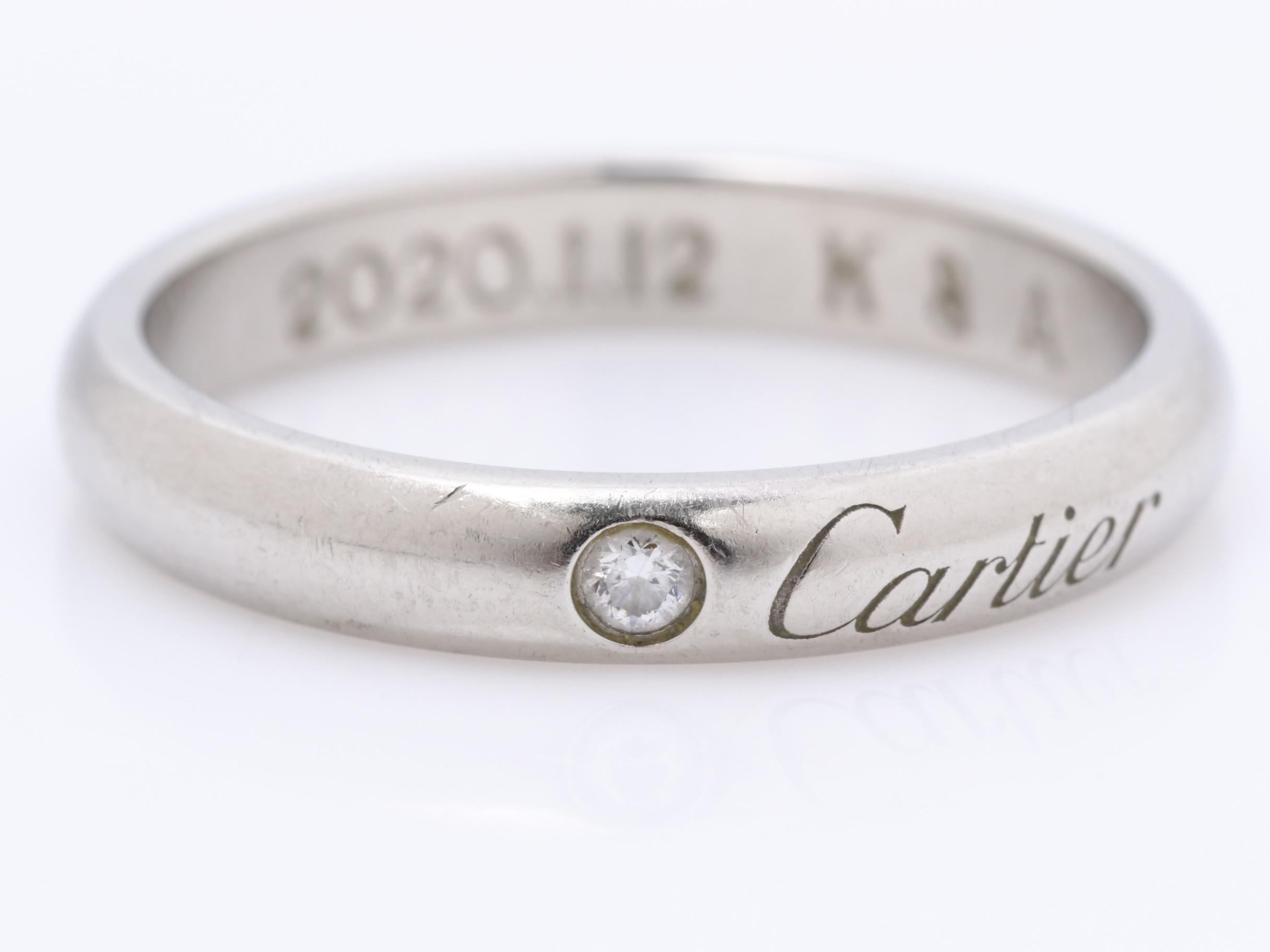 Pt950 C de Cartier 1PD Ring 4.22g #10 — view 2