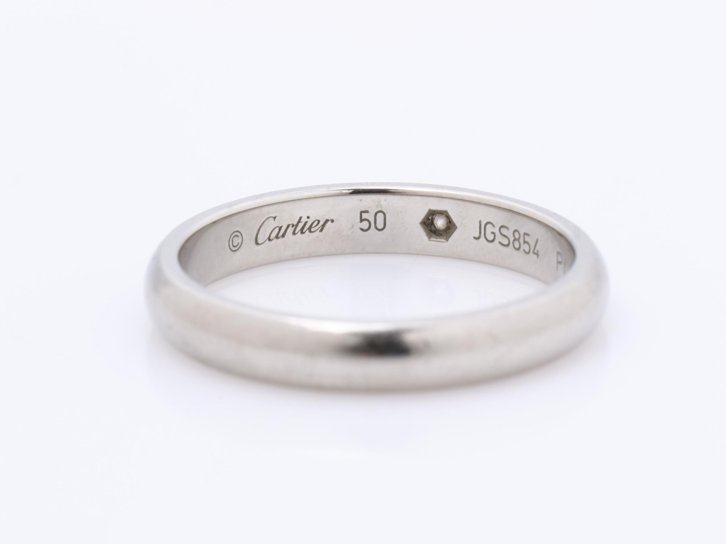 Pt950 C de Cartier 1PD Ring 4.22g #10 — view 4
