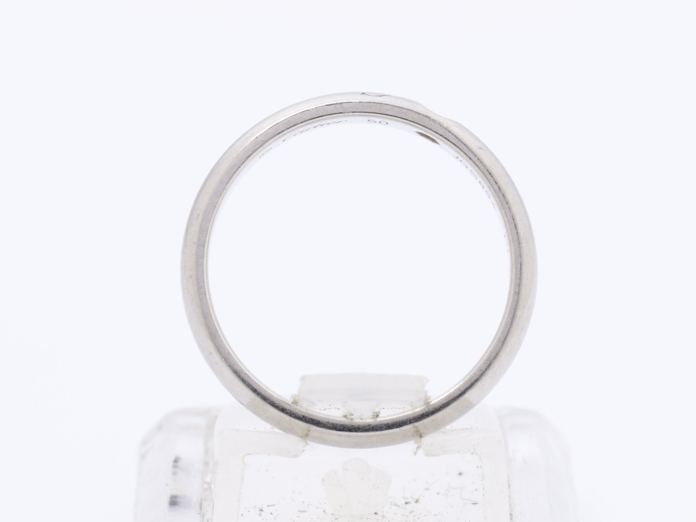 Pt950 C de Cartier 1PD Ring 4.22g #10 — view 5