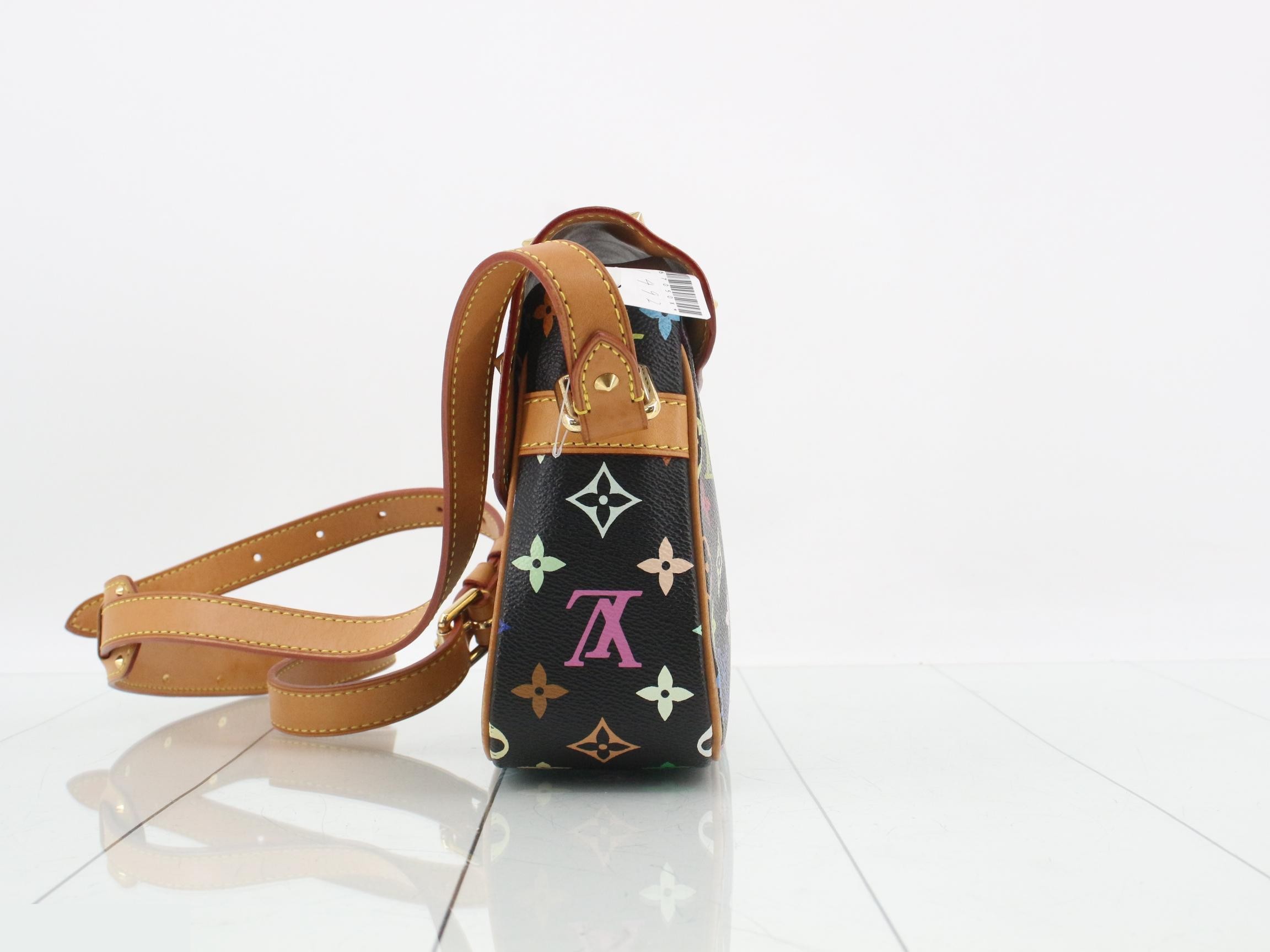Monogram Multicolore Sologne Noir Shoulder Bag — view 3