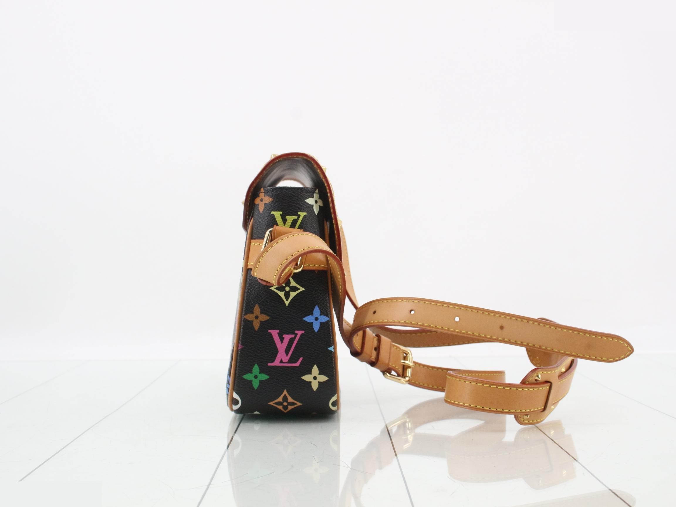 Monogram Multicolore Sologne Noir Shoulder Bag — view 4