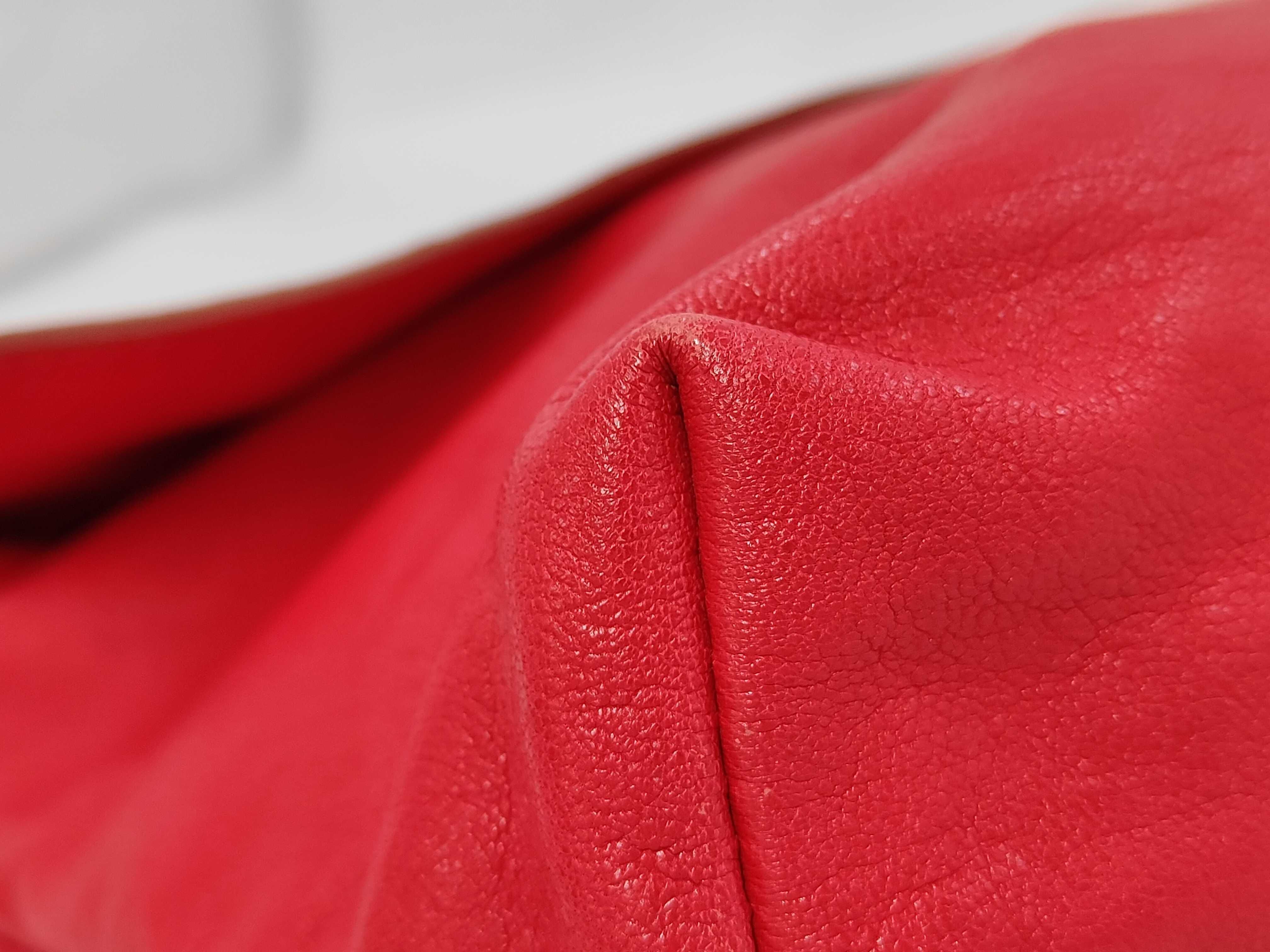 One Shoulder Bag Leather Red Storage Bag — view 6