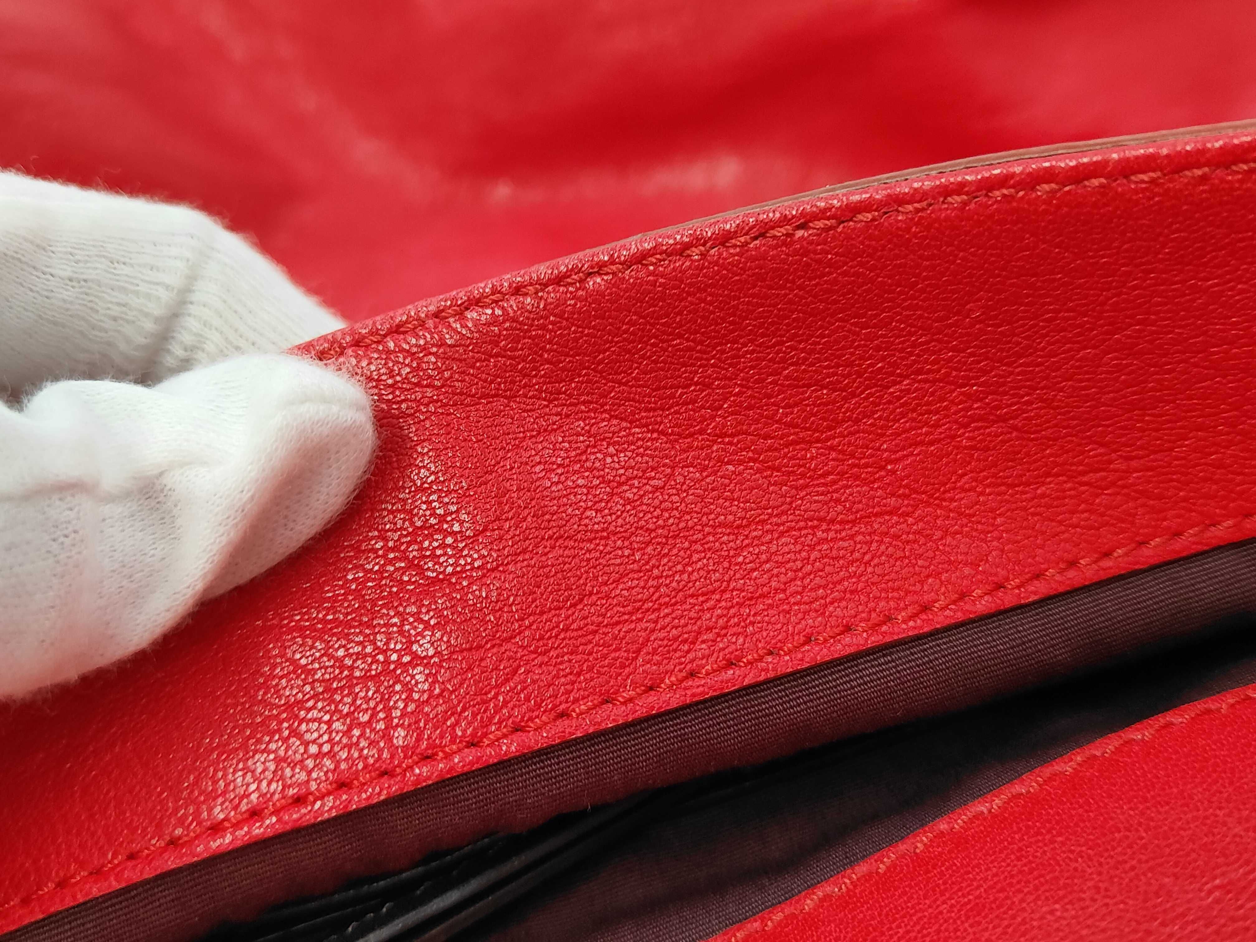 One Shoulder Bag Leather Red Storage Bag — view 10