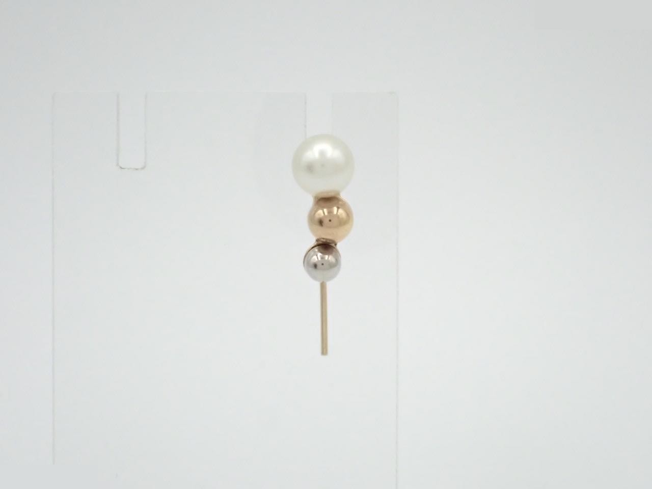 Tribal pearl earring (single earring)