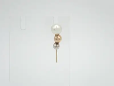 Tribal pearl earring (single earring)