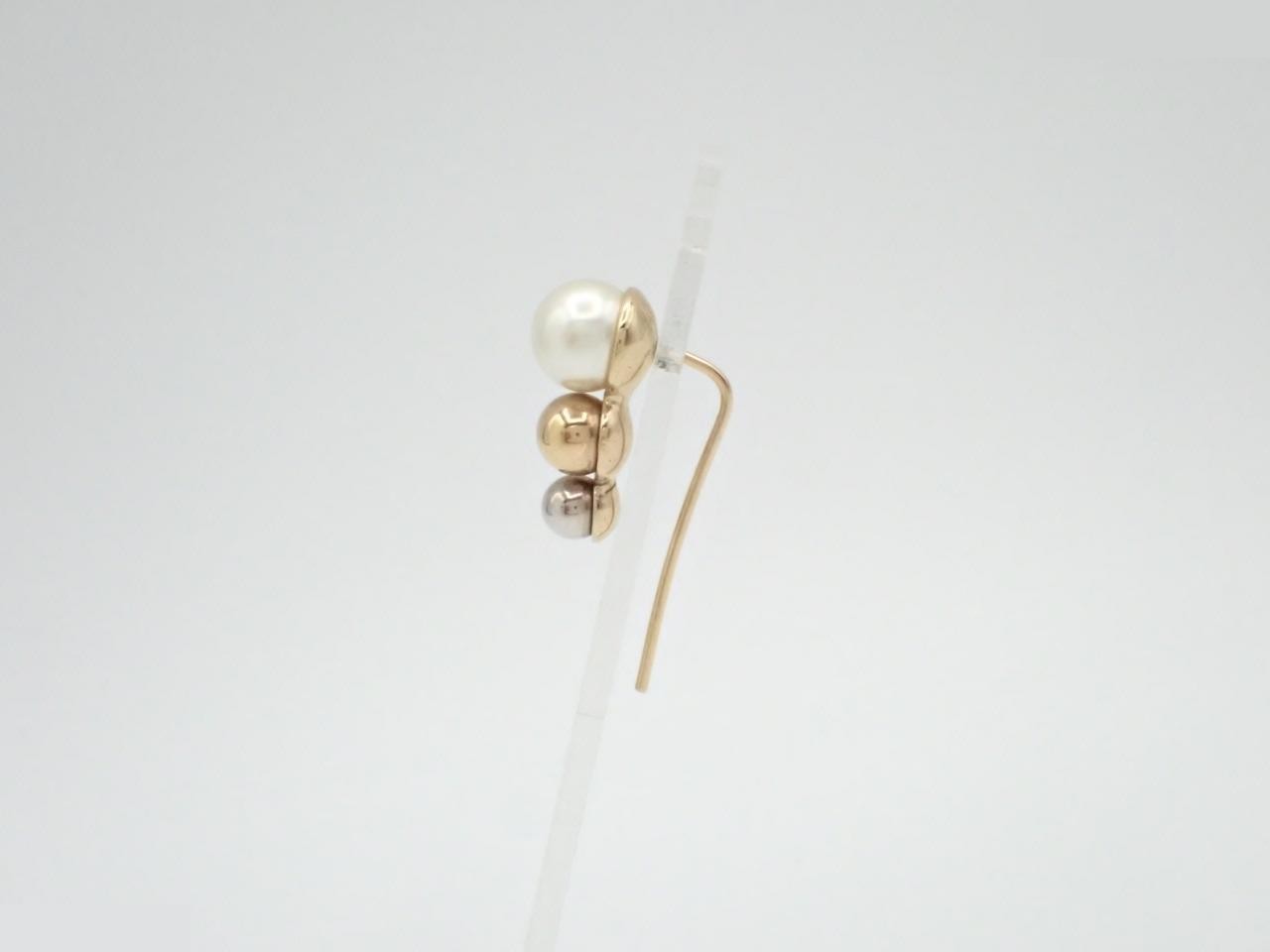 Tribal pearl earring (single earring) — view 3