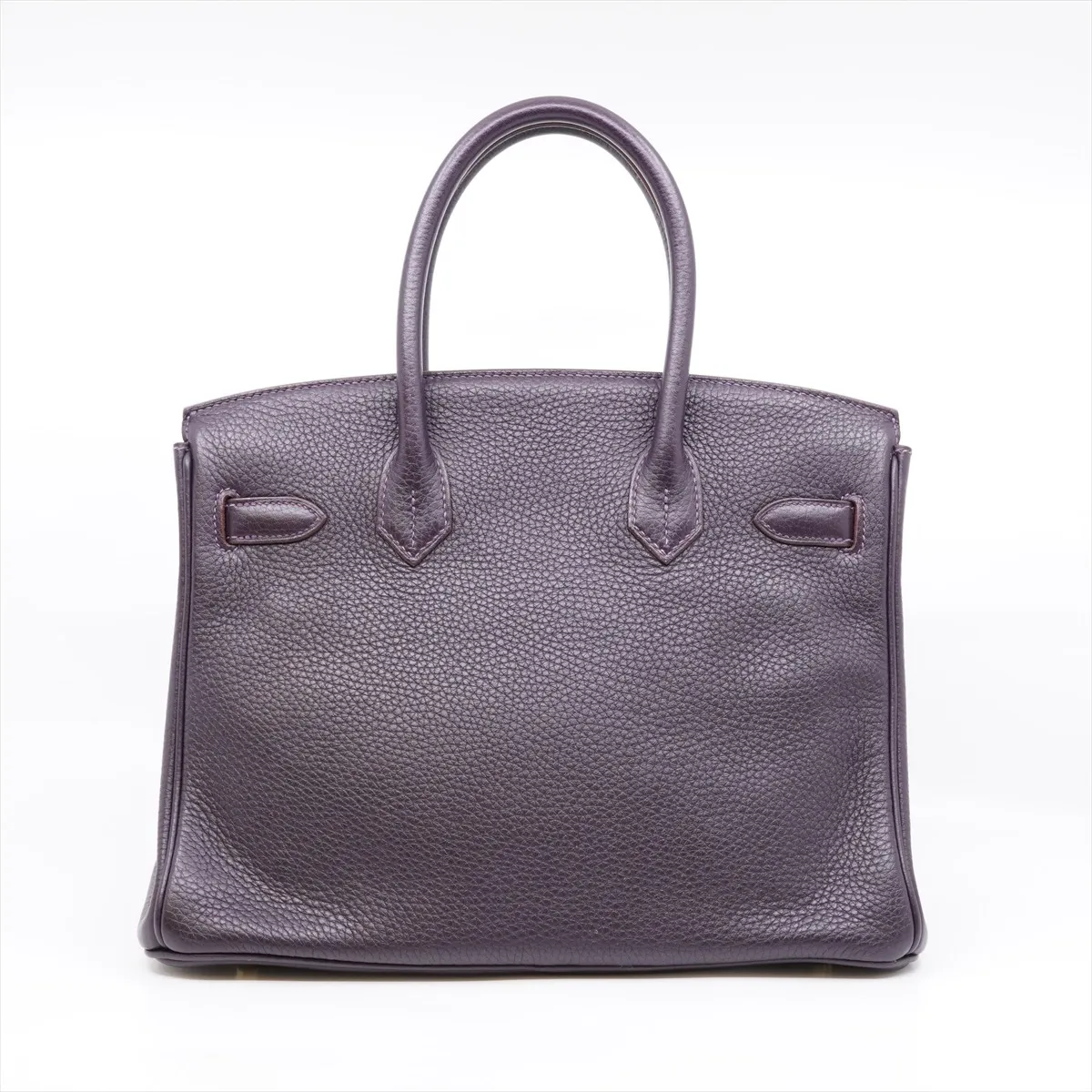 Birkin 30 Taurillon Clemence Handbag, Raisin, Gold Hardware, X: 2016, Dust bag included. — view 2