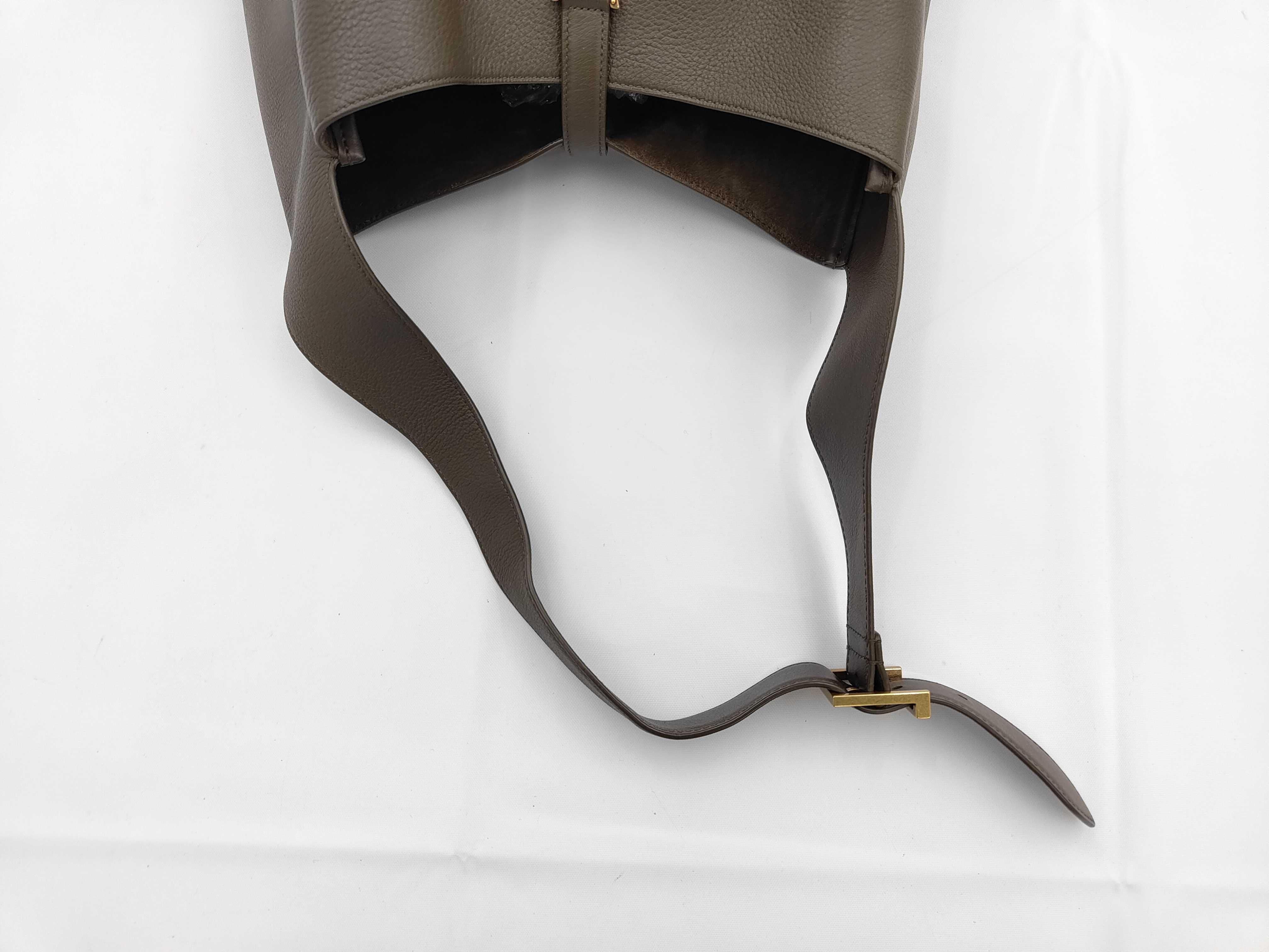 Leather Logo Hardware Semi-Shoulder Bag — view 3