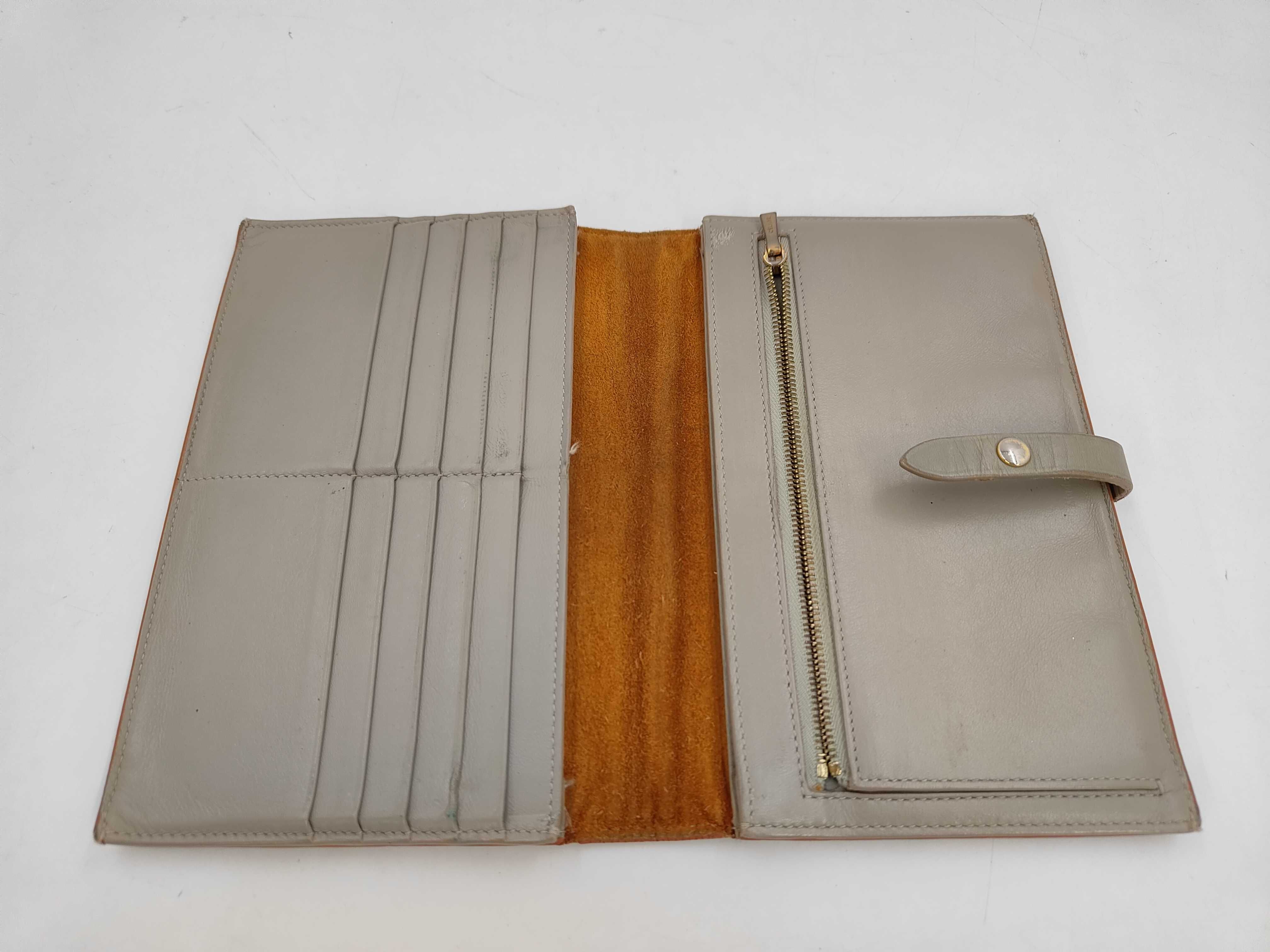 Large Strap Multifunction Long Wallet Leather Brown Wallet — view 5