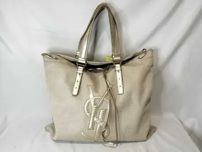 Canvas Logo Tote Handbag