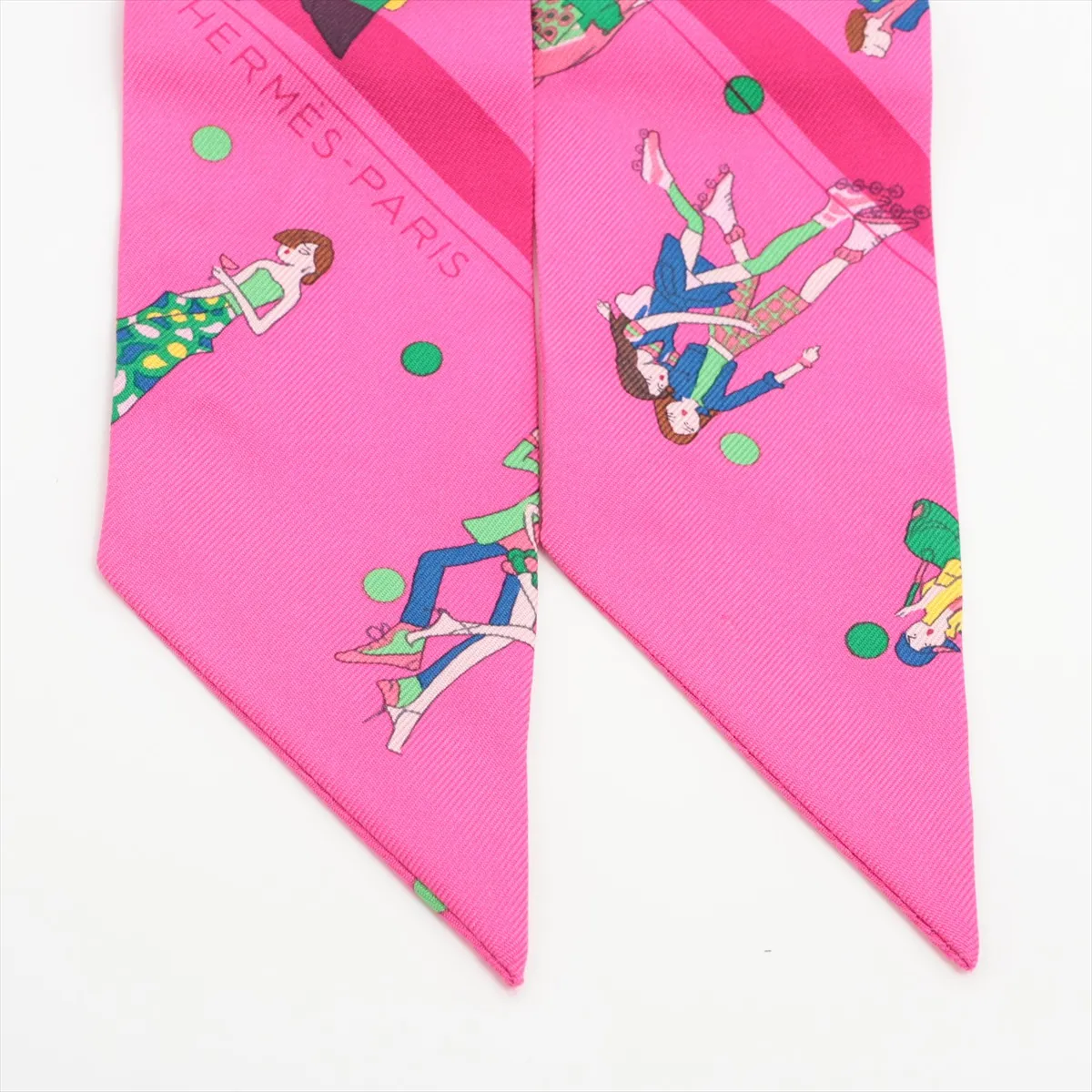 Twilly Ex-Libris Les Parisiennes Scarf Silk Pink — view 2
