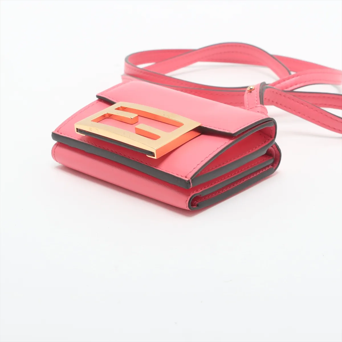 Bucket Leather Shoulder Wallet Pink 8M0482 — view 3