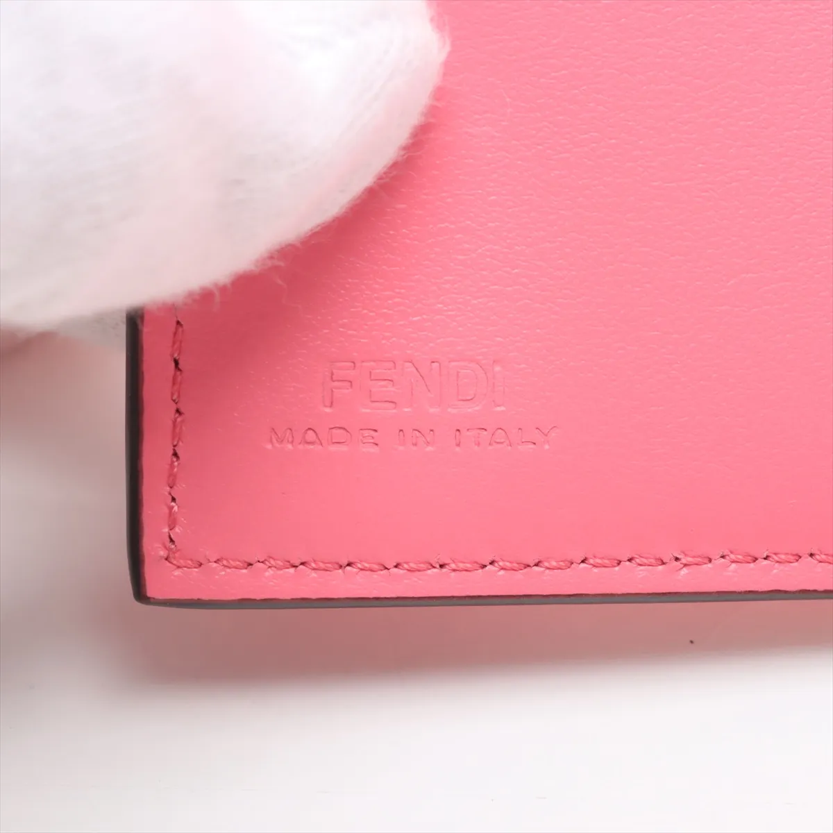 Bucket Leather Shoulder Wallet Pink 8M0482 — view 8