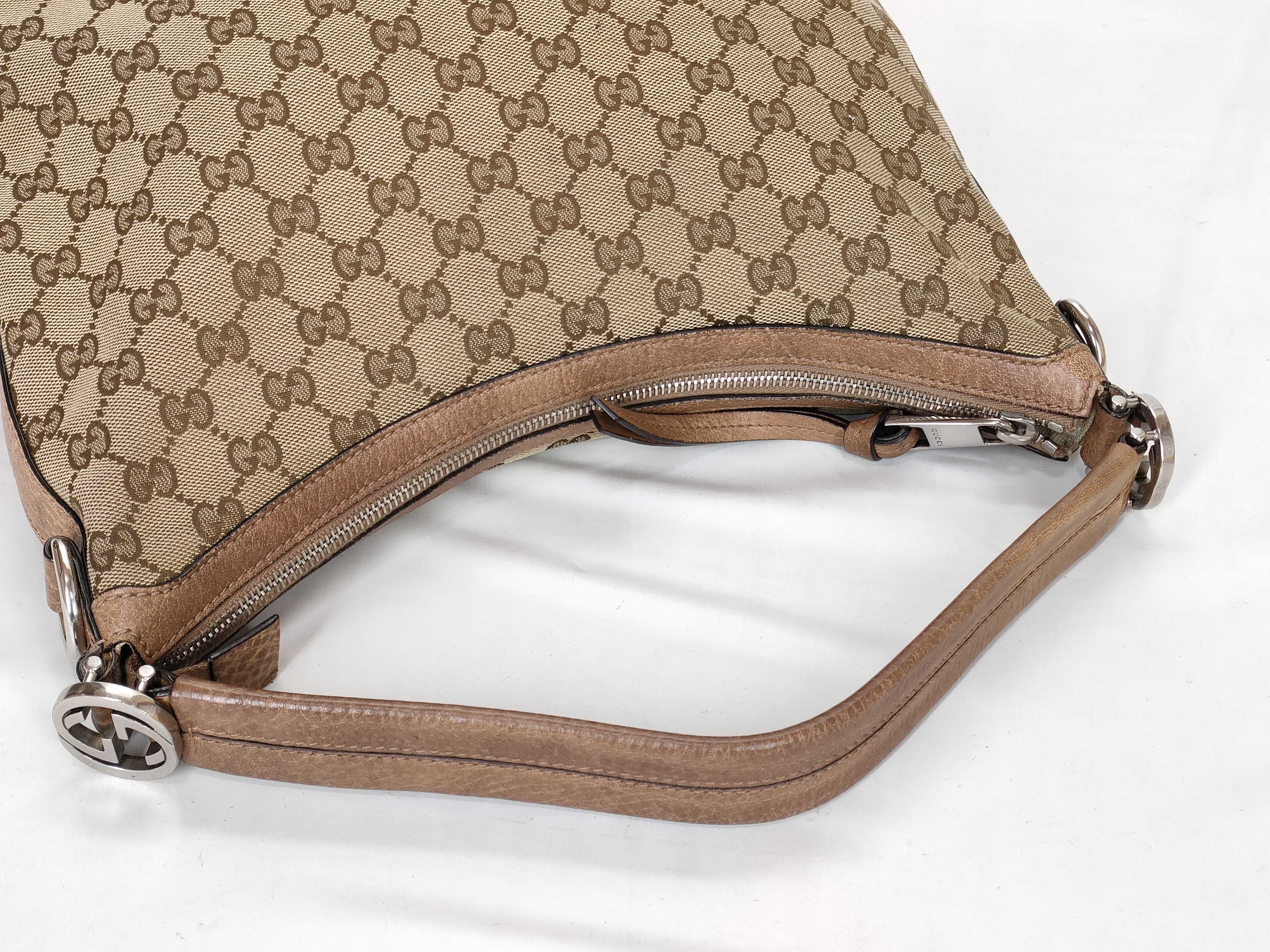 GG Canvas Sukey Hobo Shoulder Bag (Brown) Shoulder Bag — view 3