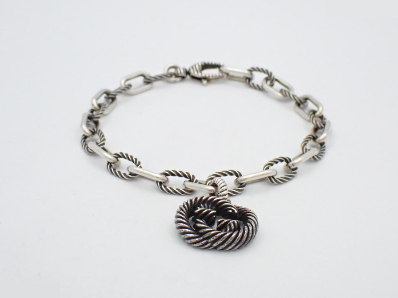 Interlocking G Silver Bracelet, 925 Sterling Silver, 16.3g