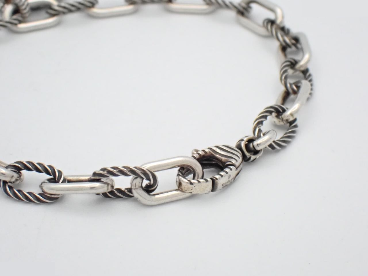 Interlocking G Silver Bracelet, 925 Sterling Silver, 16.3g — view 3
