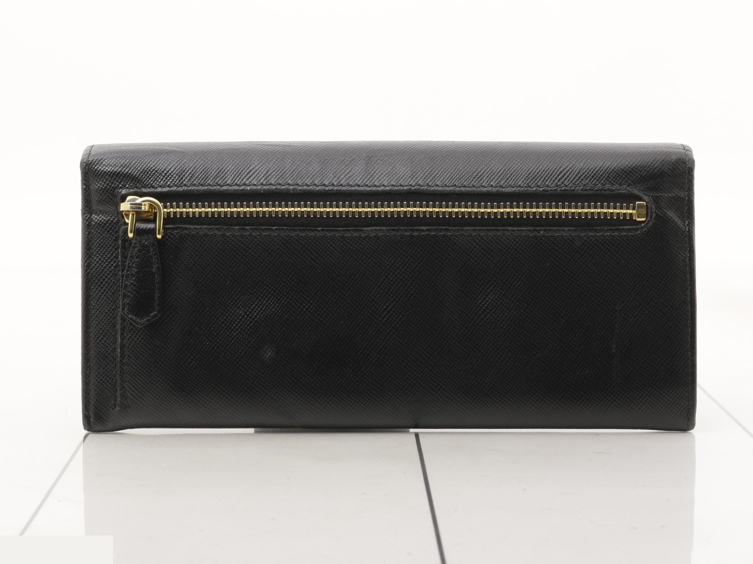 Saffiano leather long wallet — view 2