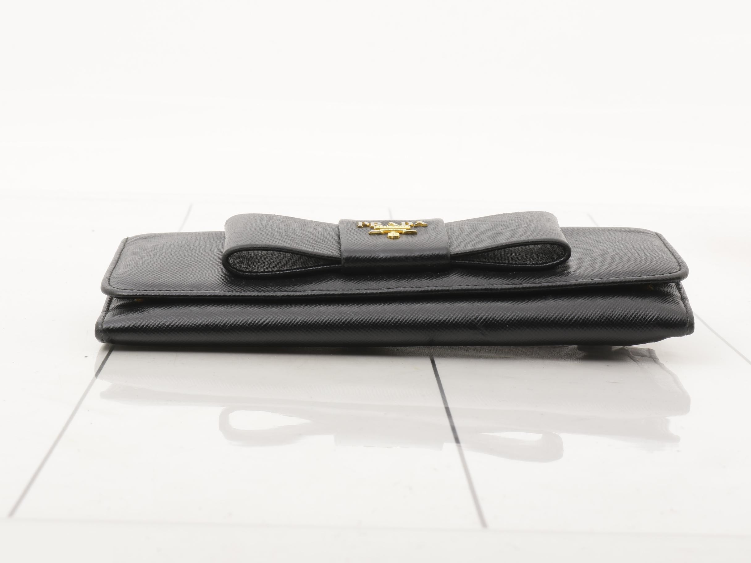 Saffiano leather long wallet — view 3