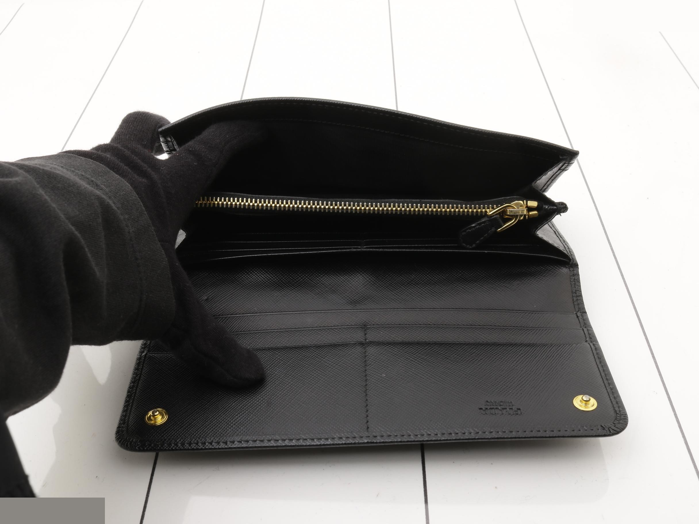 Saffiano leather long wallet — view 4