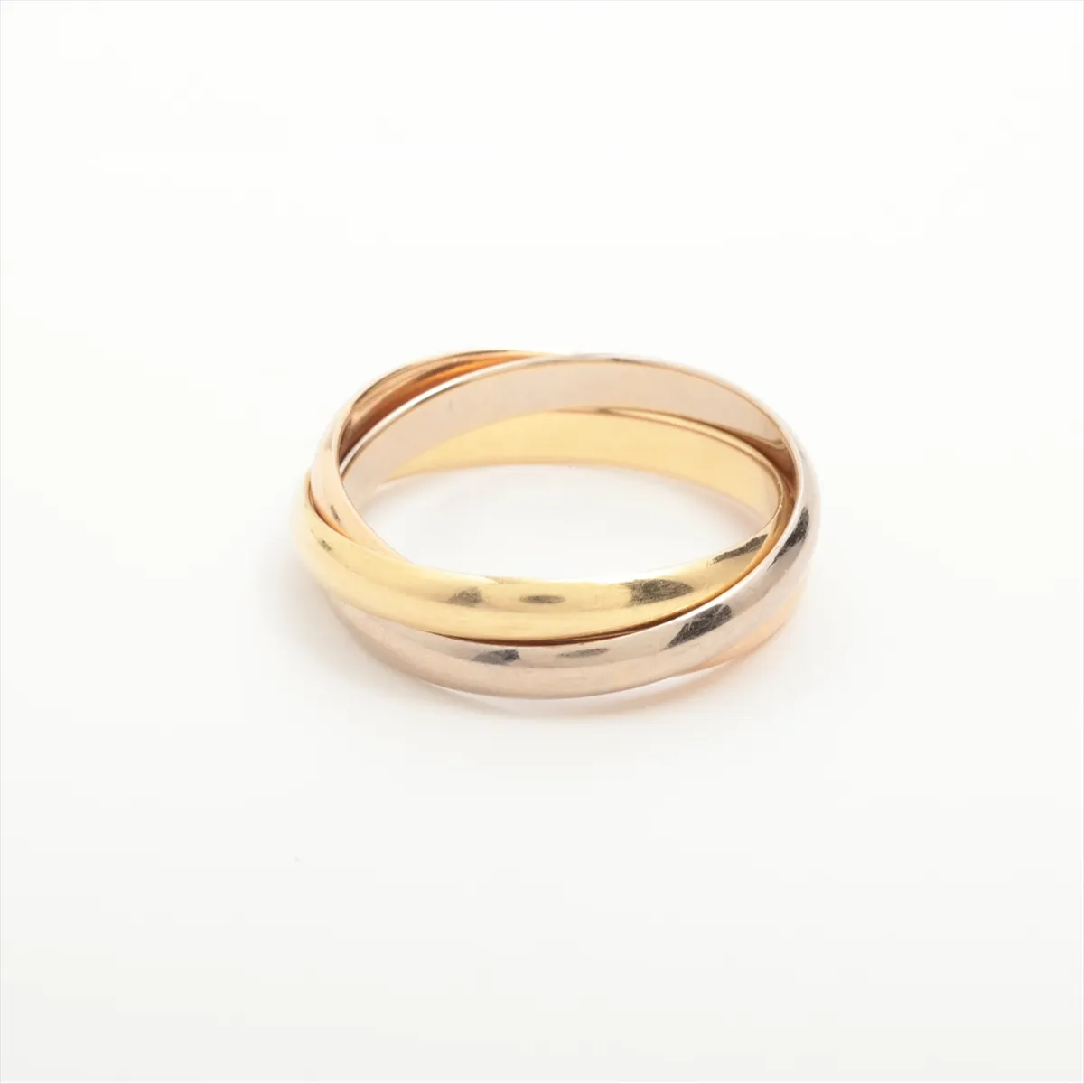Trinity Ring 750 (Yellow Gold x Pink Gold x White Gold) 6.1g Size 56 QKX797 — view 2