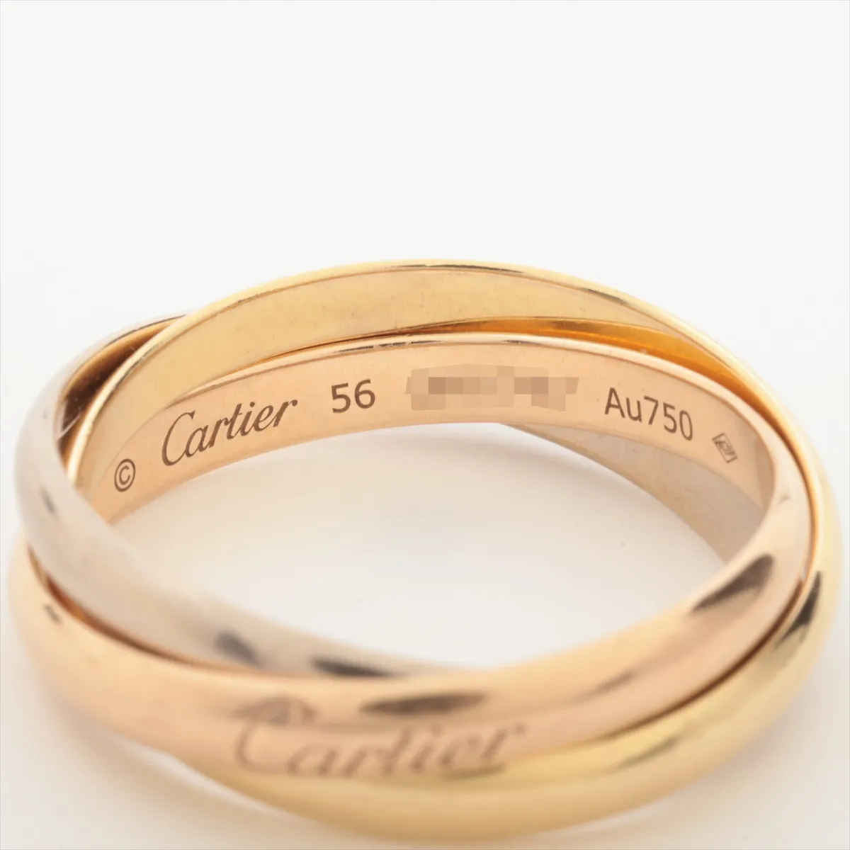 Trinity Ring 750 (Yellow Gold x Pink Gold x White Gold) 6.1g Size 56 QKX797 — view 3