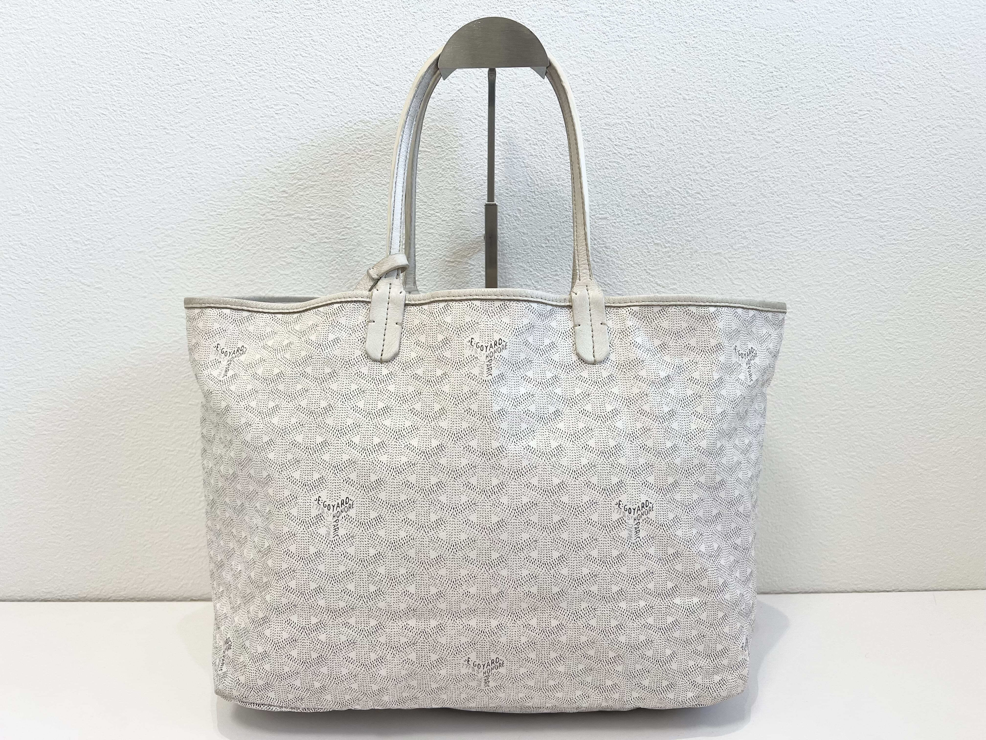 Saint Louis PM Handbag/Tote Bag with Pouch, Herringbone Print — view 3