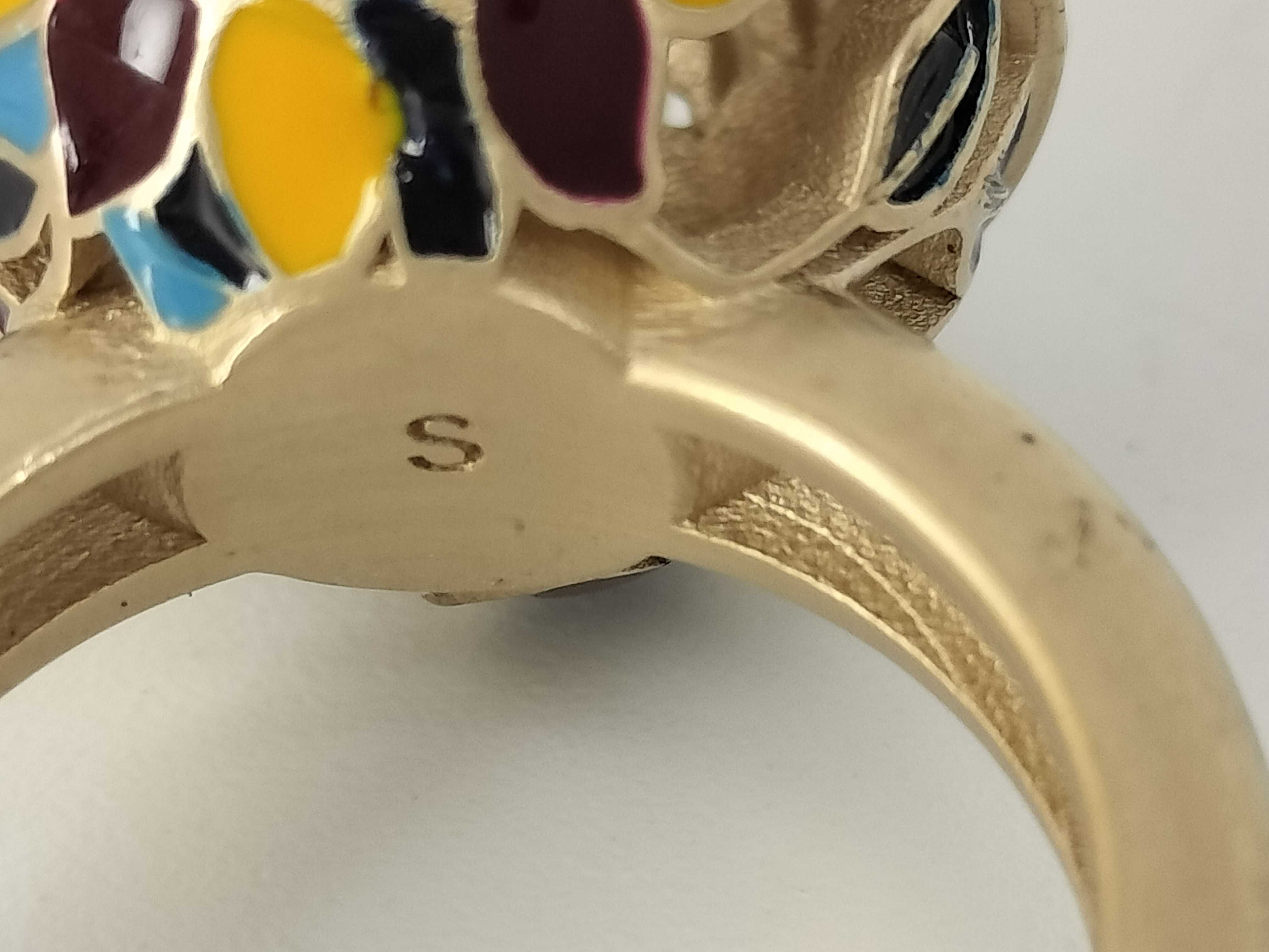 Tribal Pearl Rhinestone Ring, Size S — view 4