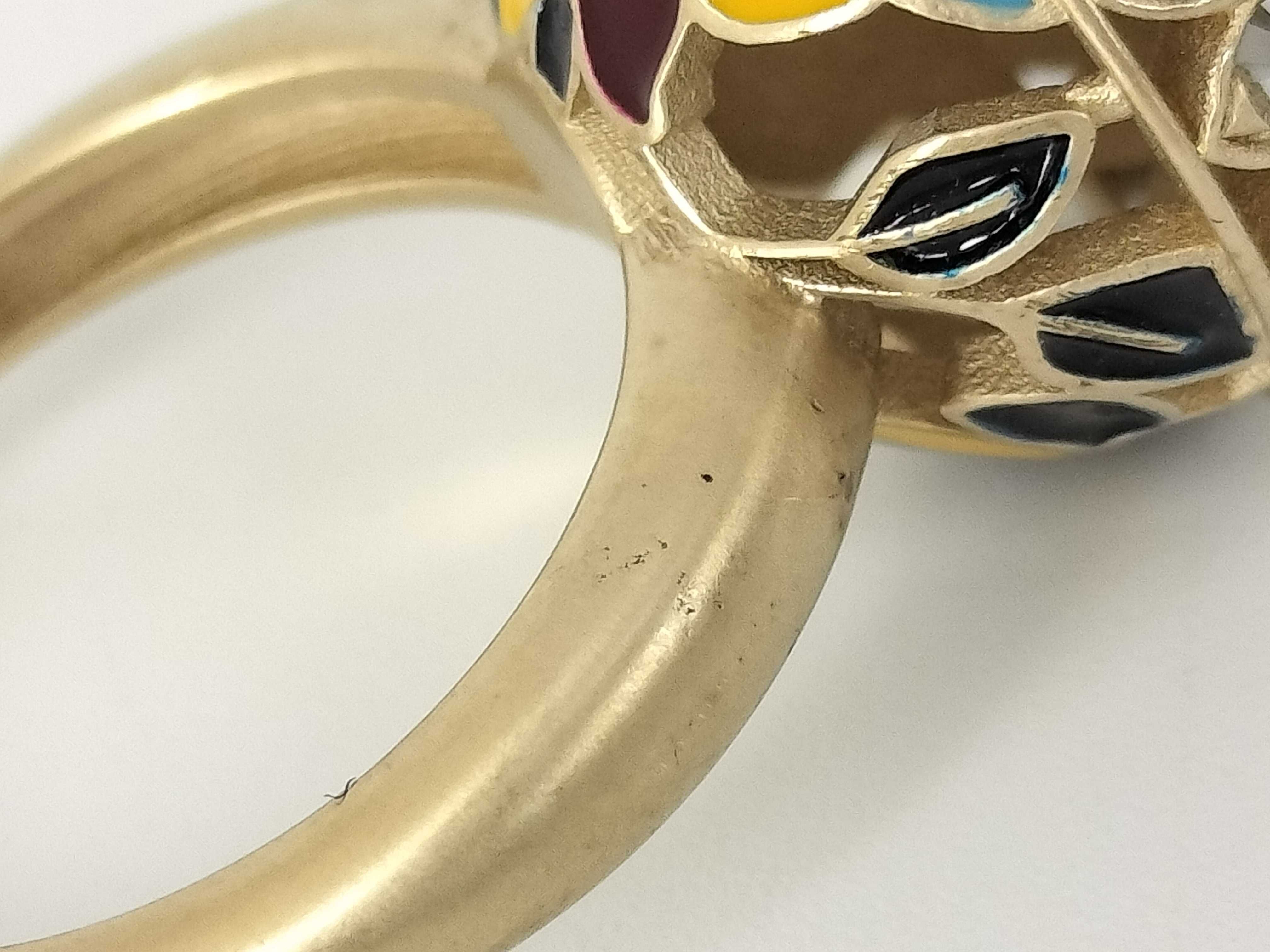 Tribal Pearl Rhinestone Ring, Size S — view 7