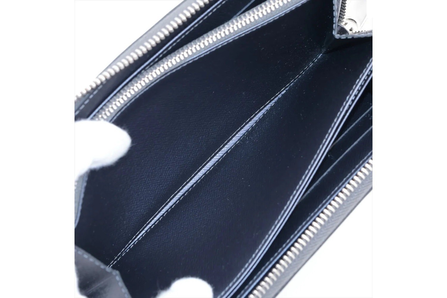 Epi Zippy Wallet, Silver, M82794, Leather Long Wallet — view 5