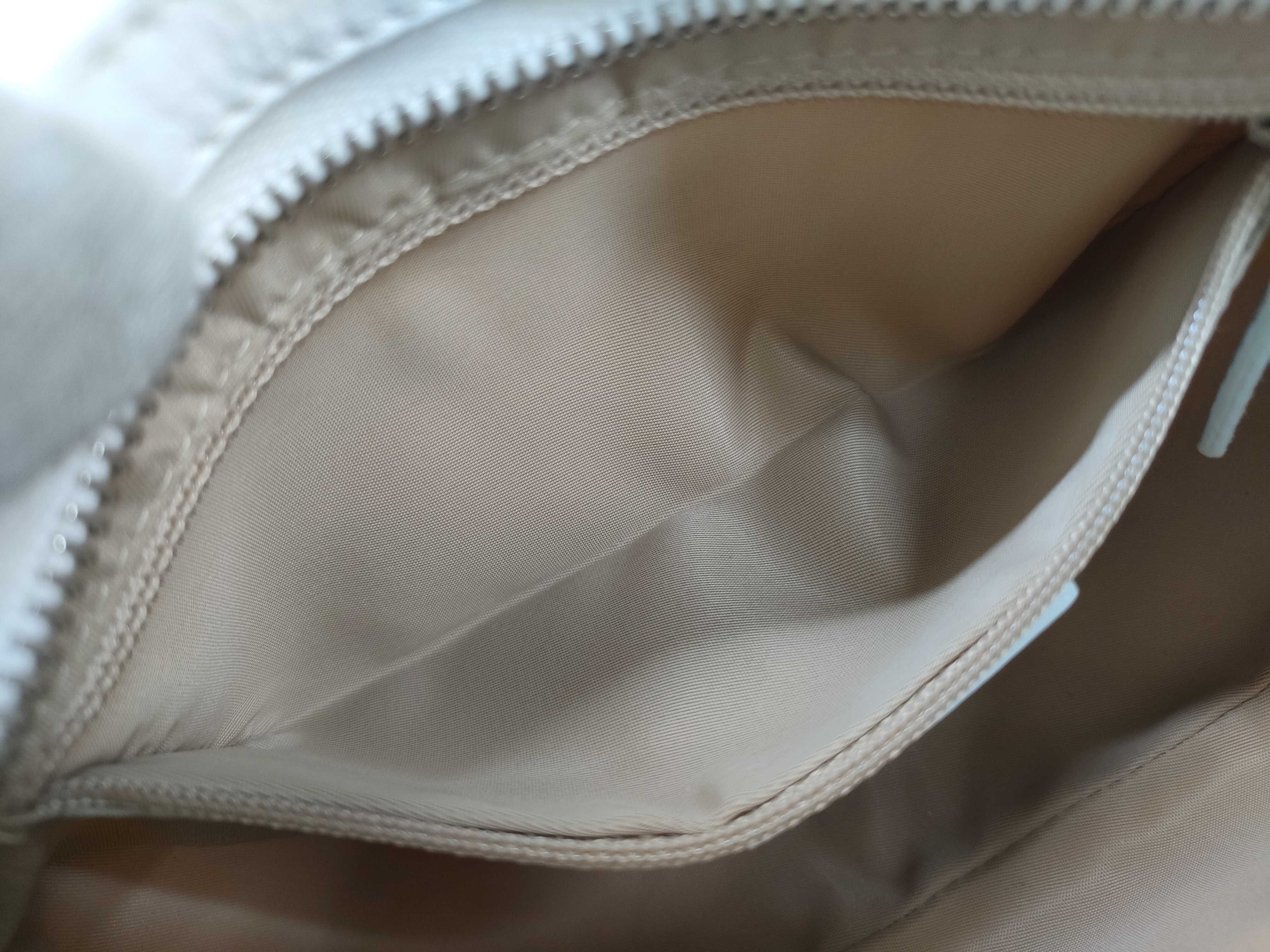 Trotter Street Chic Canvas x Leather Handbag White Handbag — view 13