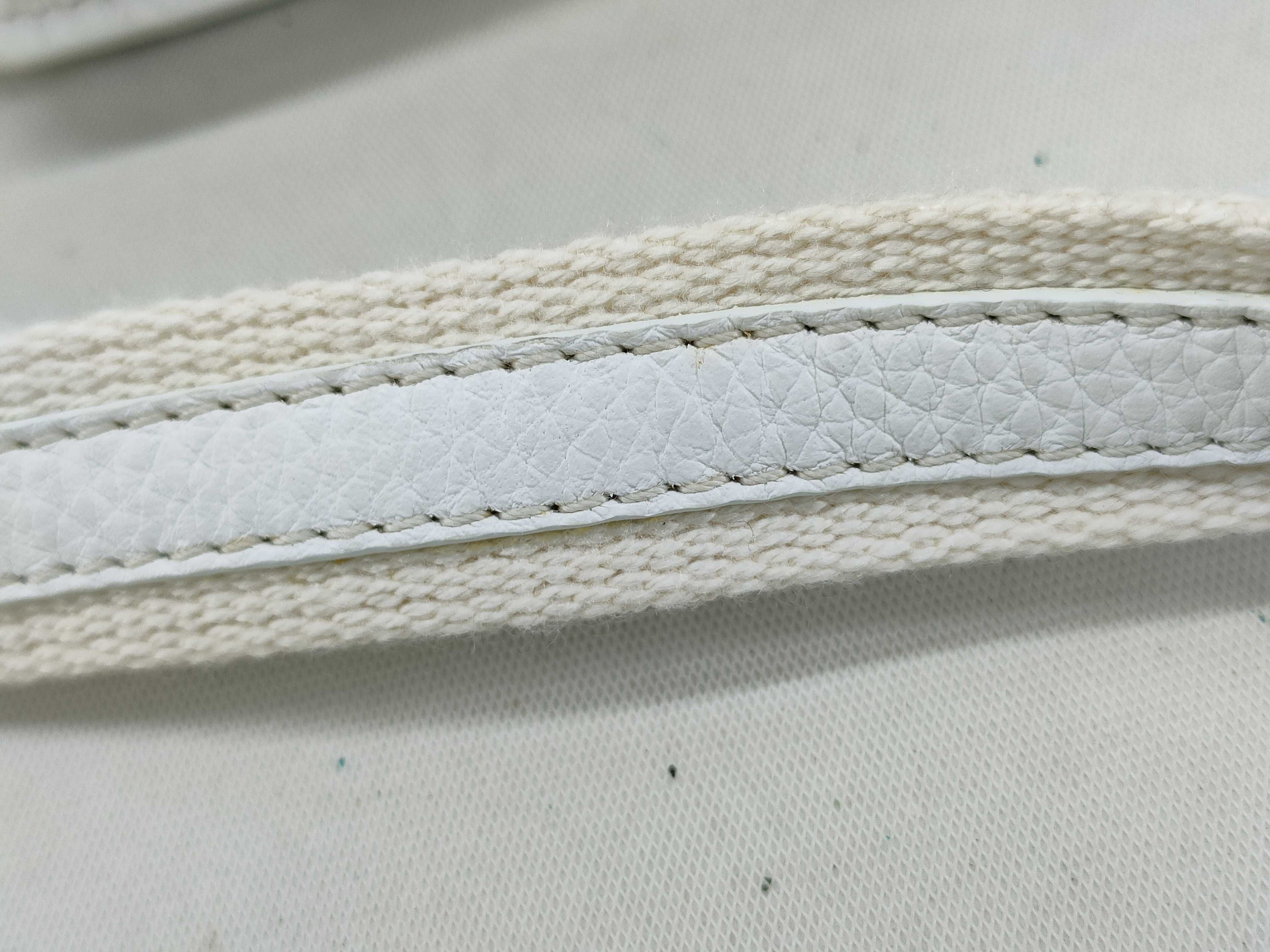 Trotter Street Chic Canvas x Leather Handbag White Handbag — view 6