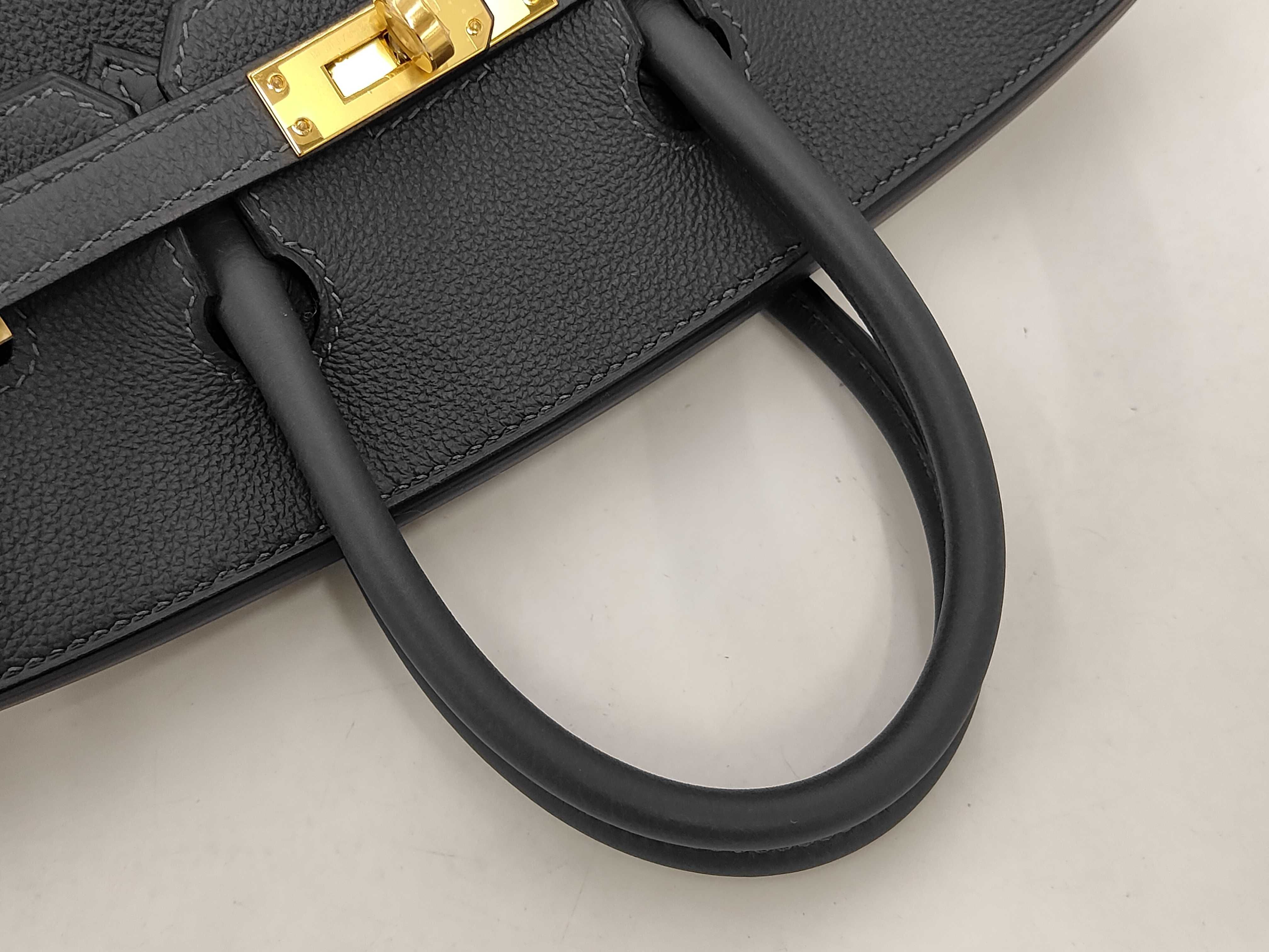 Hermes Birkin 25 G stamp Gris Misty Togo handbag — view 5